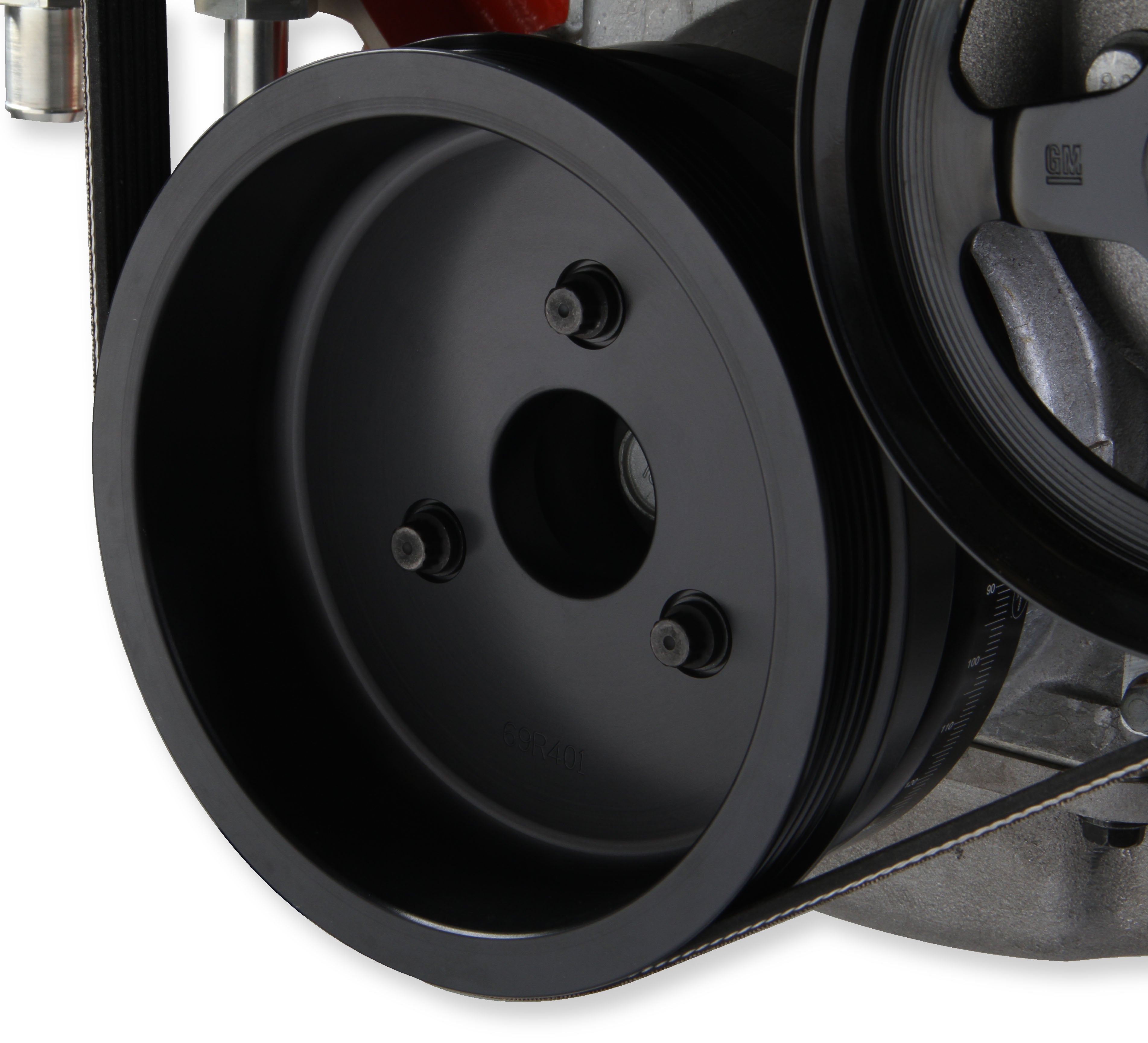 Holley 97-161 Crankshaft Pulley; Replacement; Mid Mount Accessory Drives Only; Steel Black; Holley 97-161