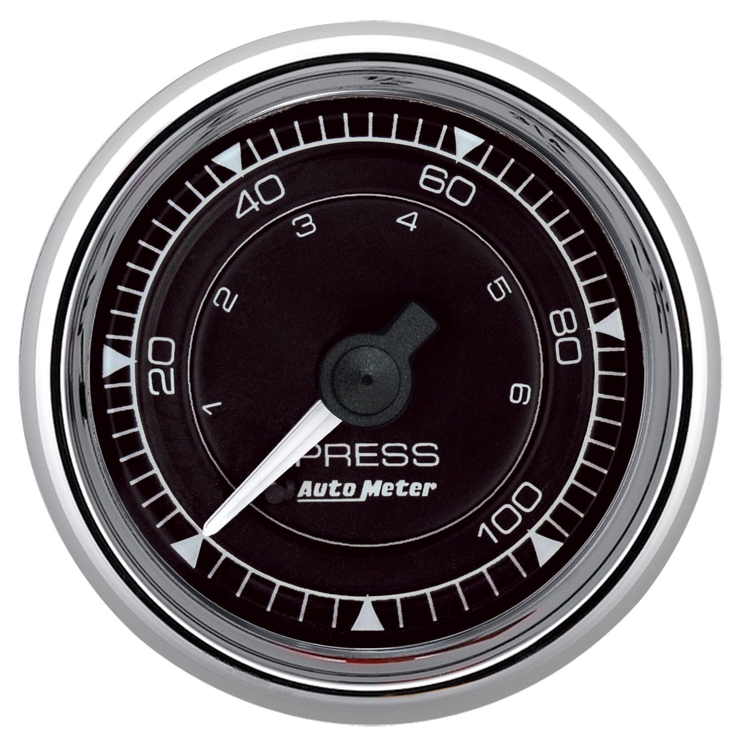 AutoMeter 9721 GAUGE; PRESS; 2 1/16in.; 100PSI; MECH; CHRONO CHROME AutoMeter 9721