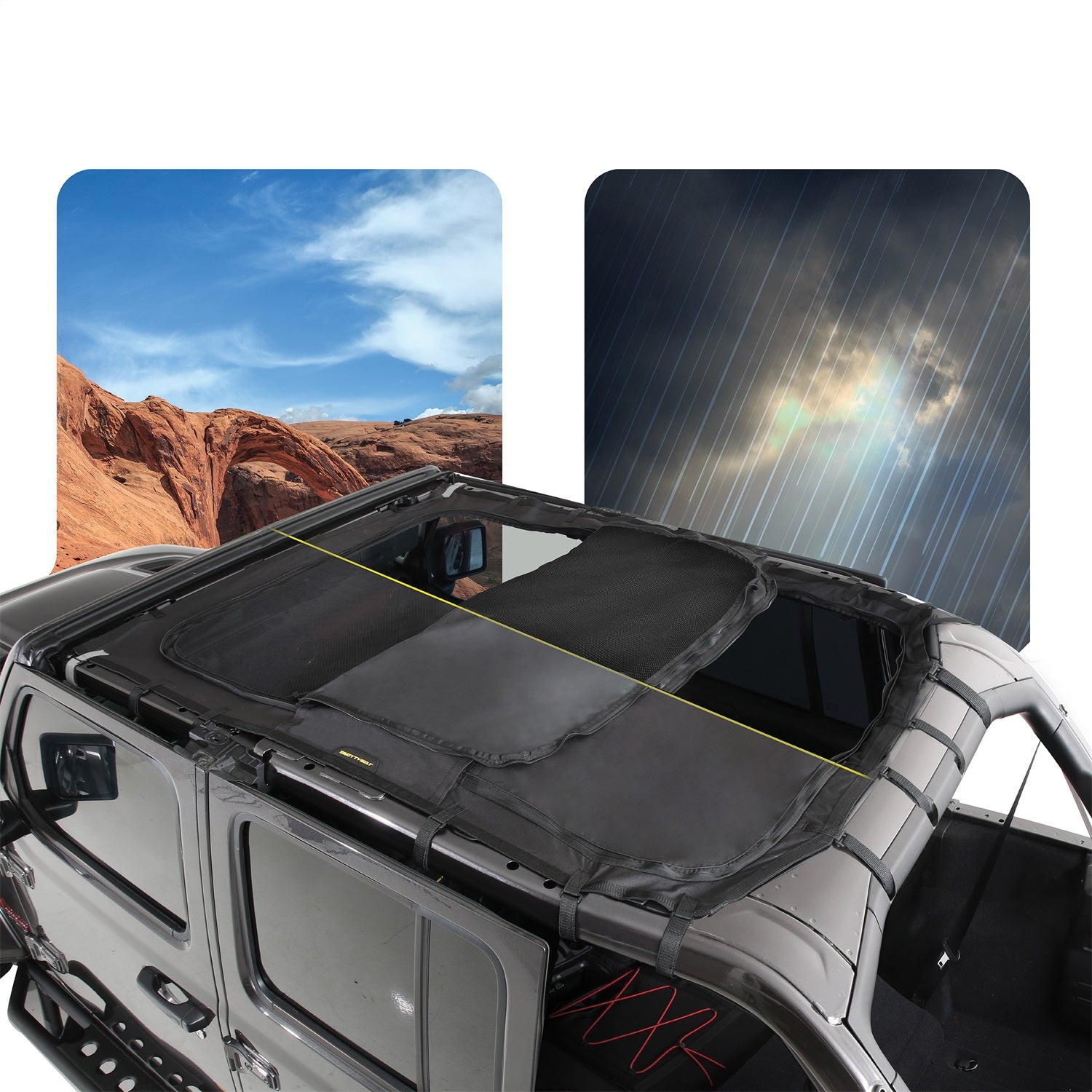 Cloak Extended Mesh Top; Smittybilt 97500