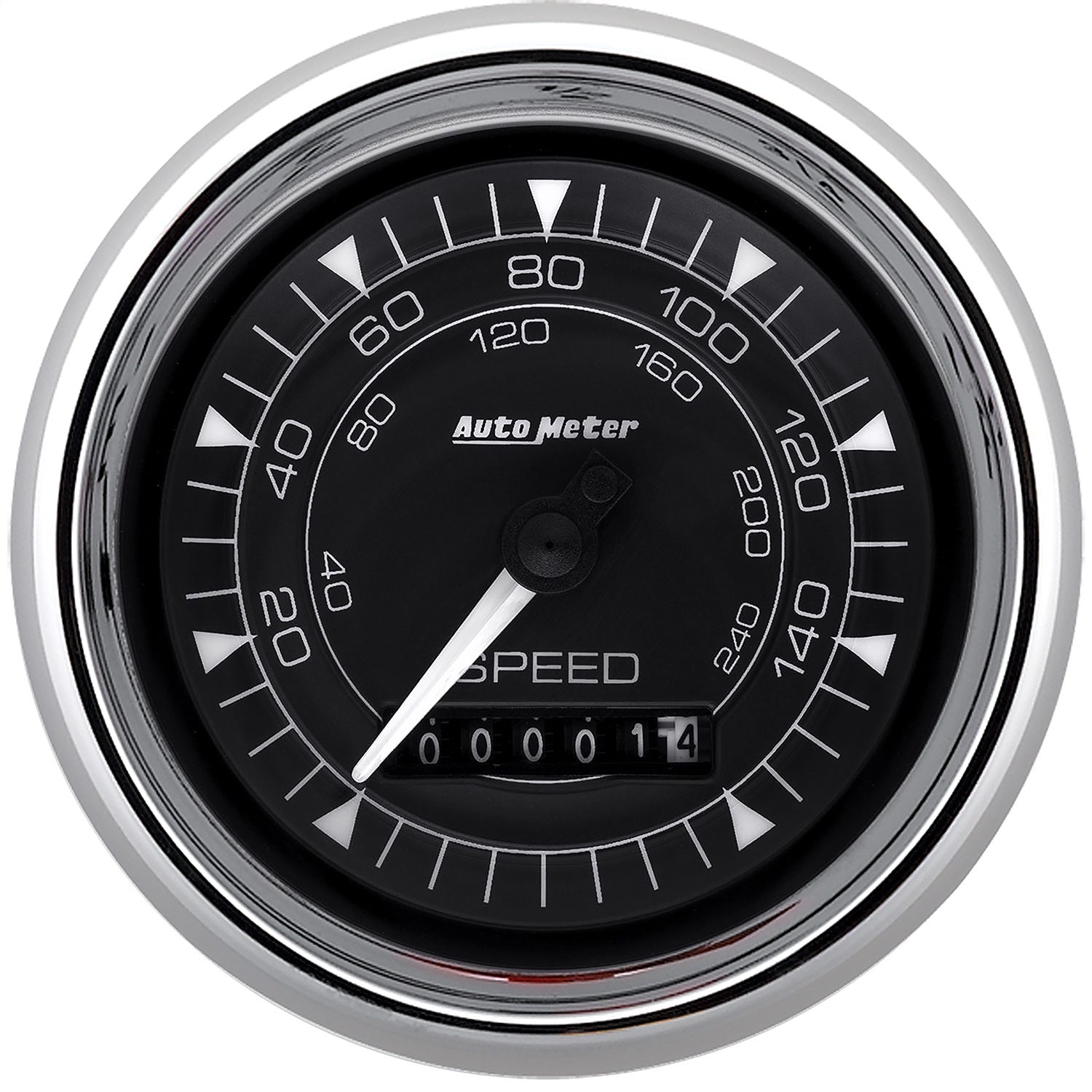 AutoMeter 9788 GAUGE; SPEEDOMETER; 3 3/8in.; 160MPH; ELEC. PROGRAMMABLE; CHRONO CHROME AutoMeter 9788