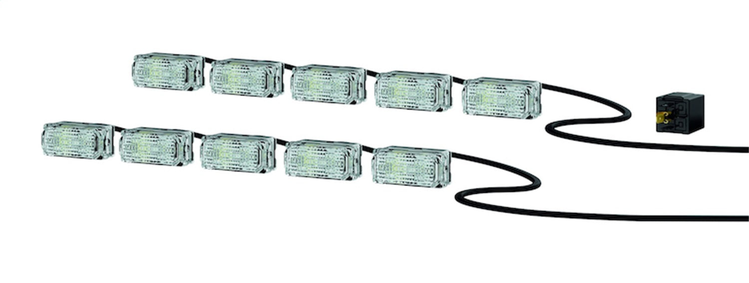 Hella 980789851 LEDAYFLEX II 5 LAMP KIT W/O PO 12V SAE/E Hella 980789851