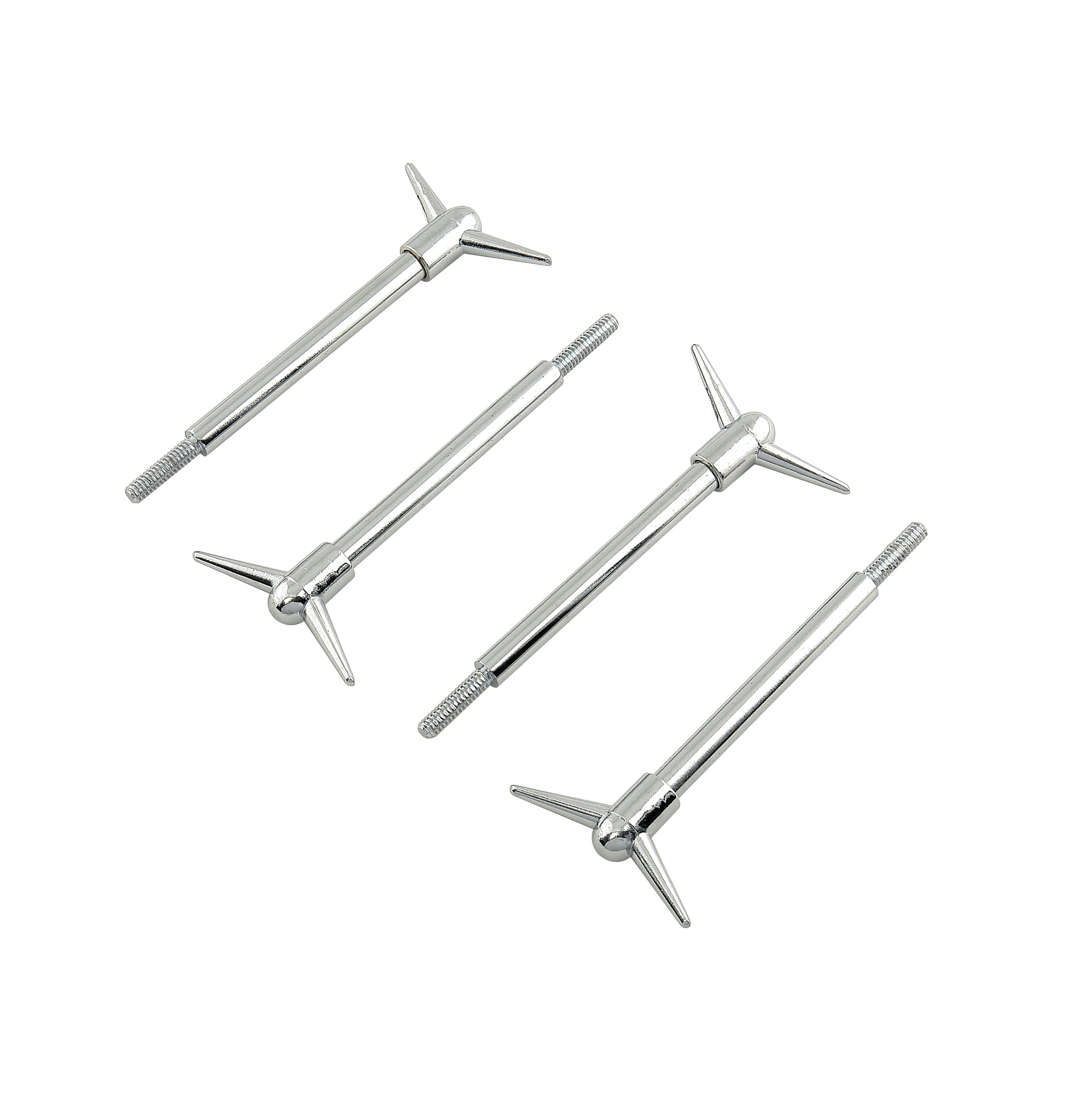 Mr. Gasket Valve Cover Y Wing Bolts - 1/4-20 x 1 Inch - Chrome Plated