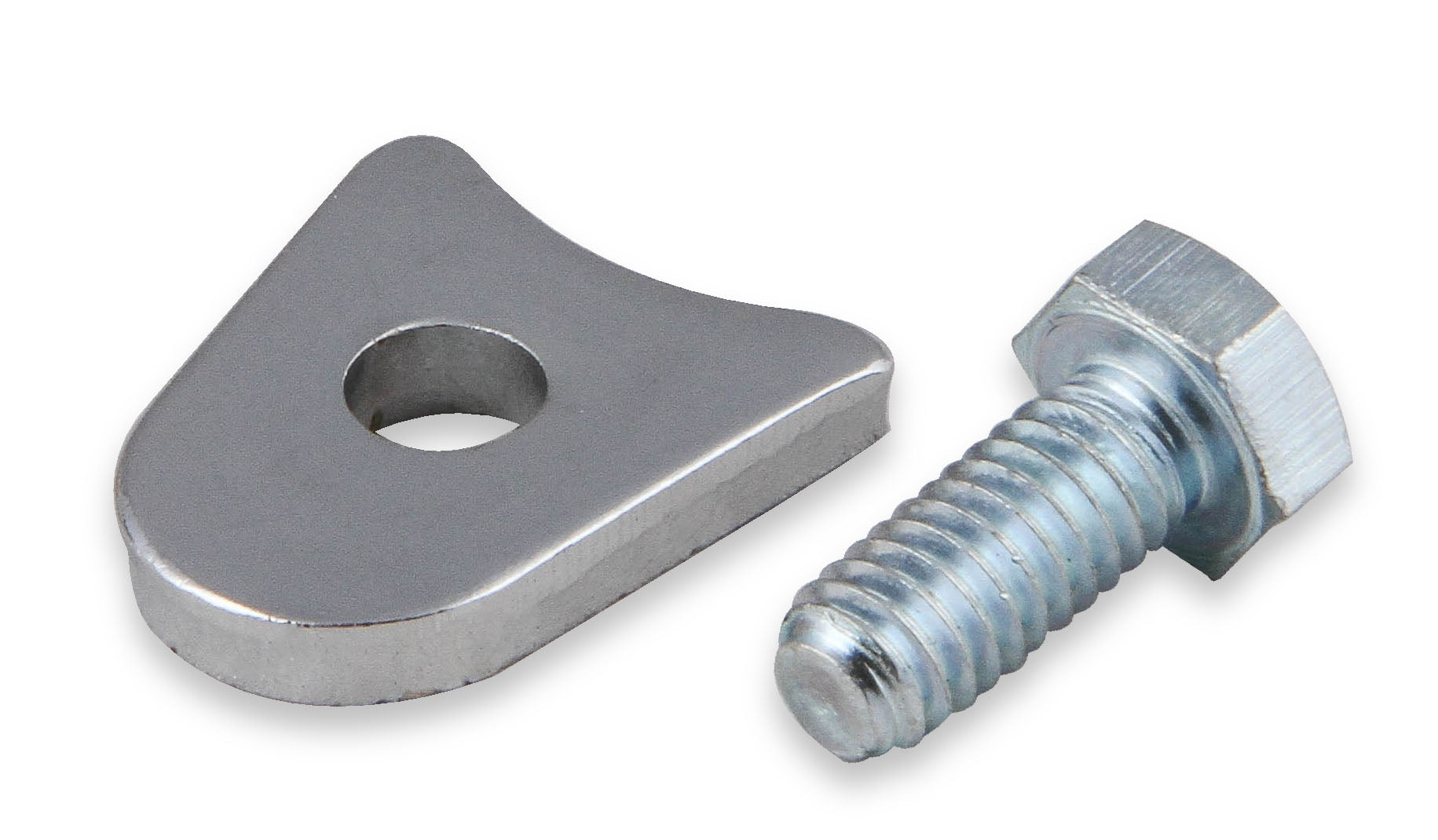 Mr Gasket 9860 Chrome Distributor Hold-Down Clamp; Incl. Bolt; Ford All Models; Mr Gasket 9860