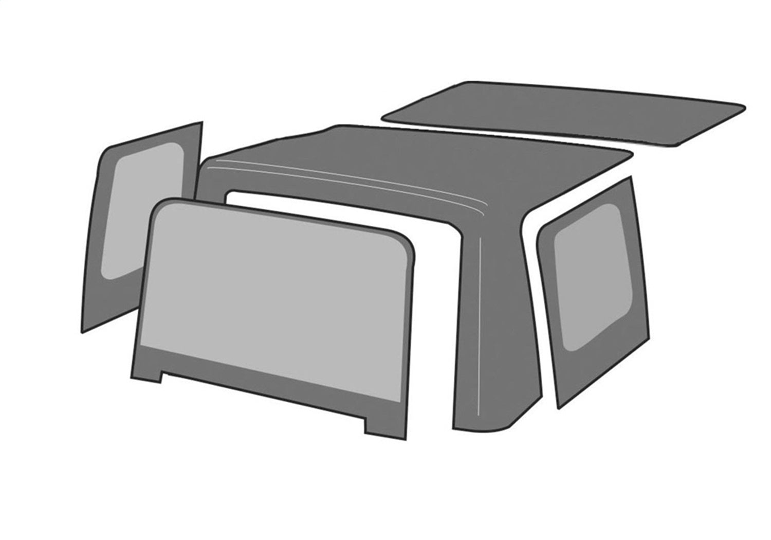 Rampage 99536 Factory Replacement Soft Top Rampage 99536