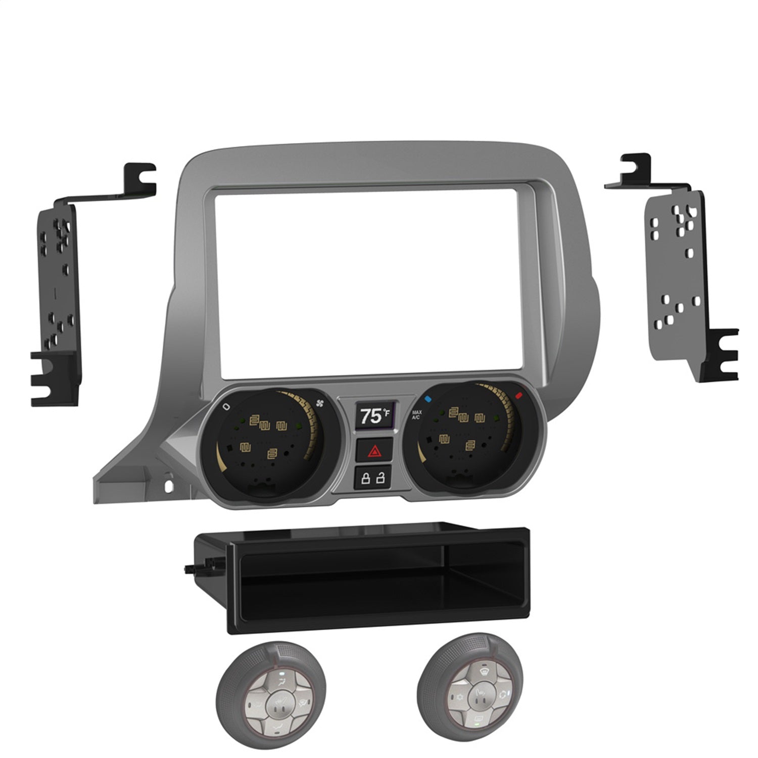 Metra Electronics 99-3028S Radio Installation Kit; ISO DIN Radio Provision; w/Pocket; Metra Electronics 99-3028S