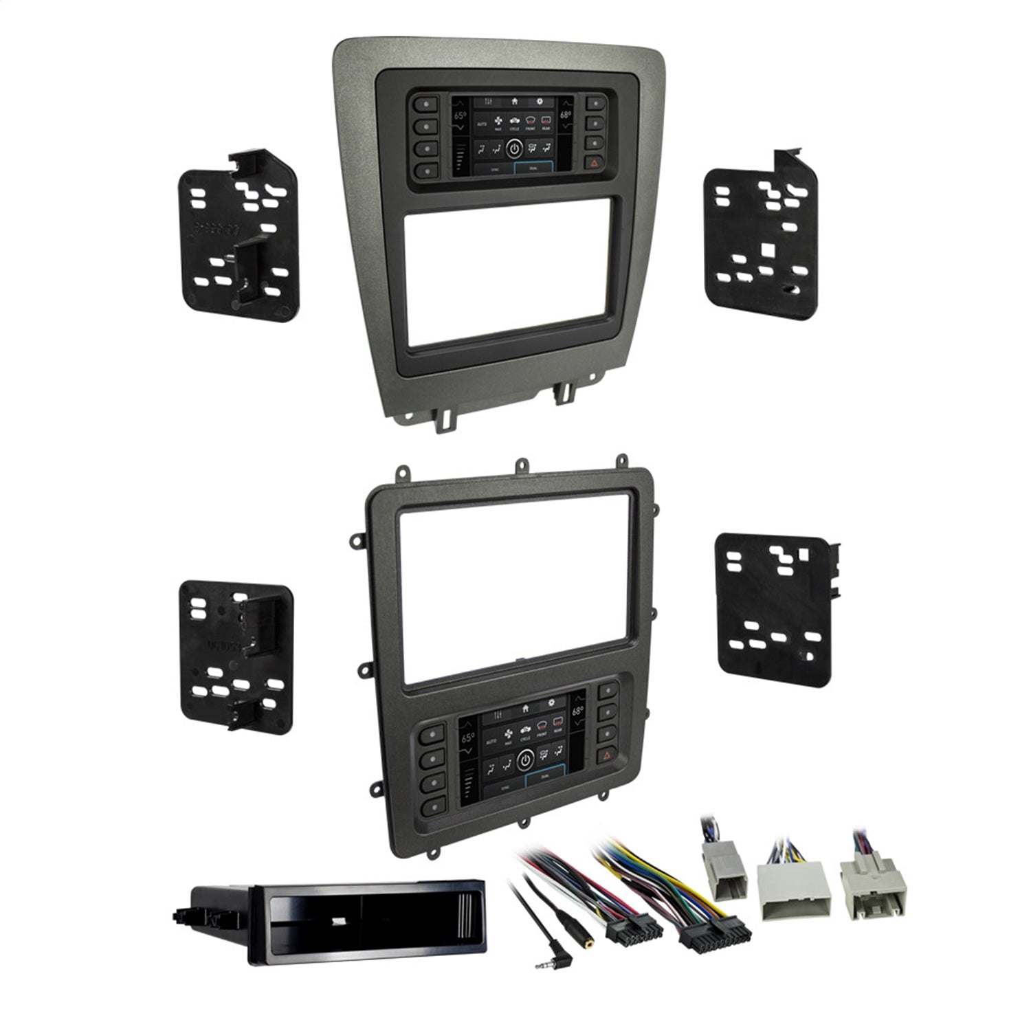 Metra Electronics 99-5839CH Radio Installation Kit; ISO DIN Radio Provision; w/Pocket; Metra Electronics 99-5839CH