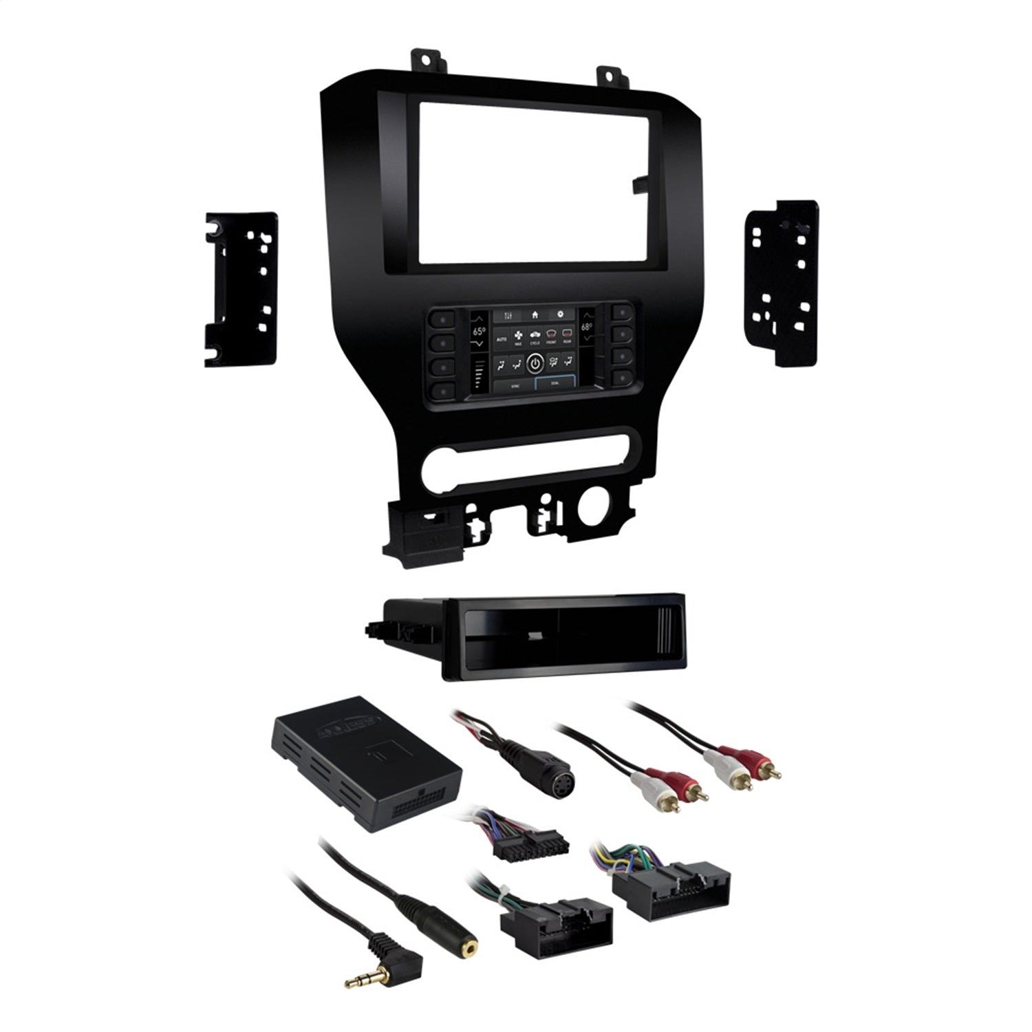 Metra Electronics 99-5840CH Radio Installation Kit; ISO DIN Radio Provision; w/Pocket And 8 in. Screen; Metra Electronics 99-5840CH