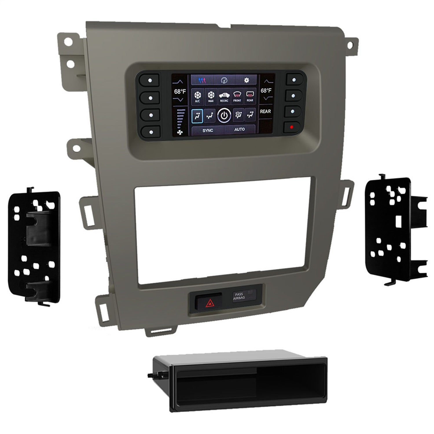 Metra Electronics 99-5848CH Radio Installation Kit; ISO DIN Radio Provision; w/Pocket And 4.2 in. Screen; Metra Electronics 99-5848CH
