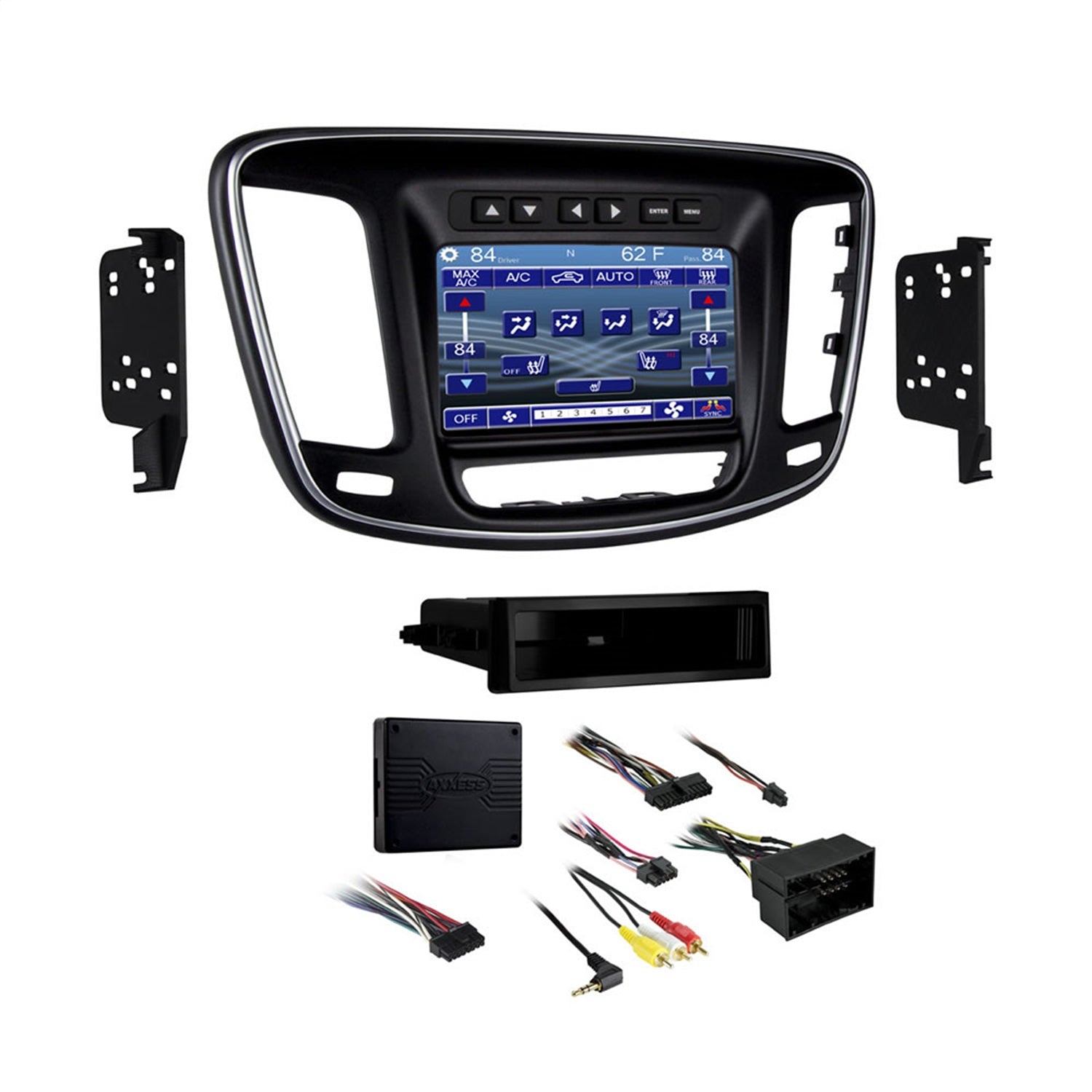 Metra Electronics 99-6538B Radio Installation Kit; ISO DIN Radio Provision; w/Pocket; Metra Electronics 99-6538B