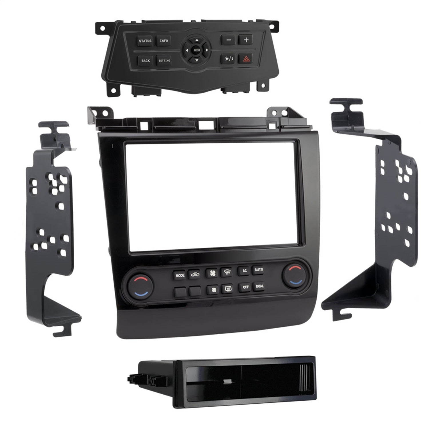 Metra Electronics 99-7633 Radio Installation Kit; ISO DIN Radio Provision; w/Pocket/NAV And Tech Package; Metra Electronics 99-7633