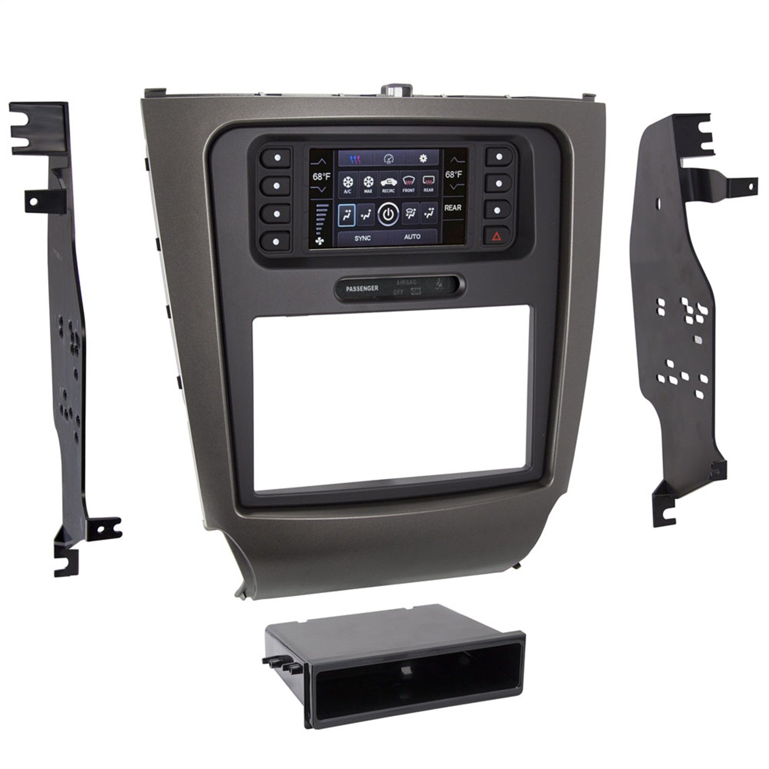Metra Electronics 99-8163 Radio Installation Kit; ISO DIN Radio Provision; w/Pocket And NAV; Metra Electronics 99-8163