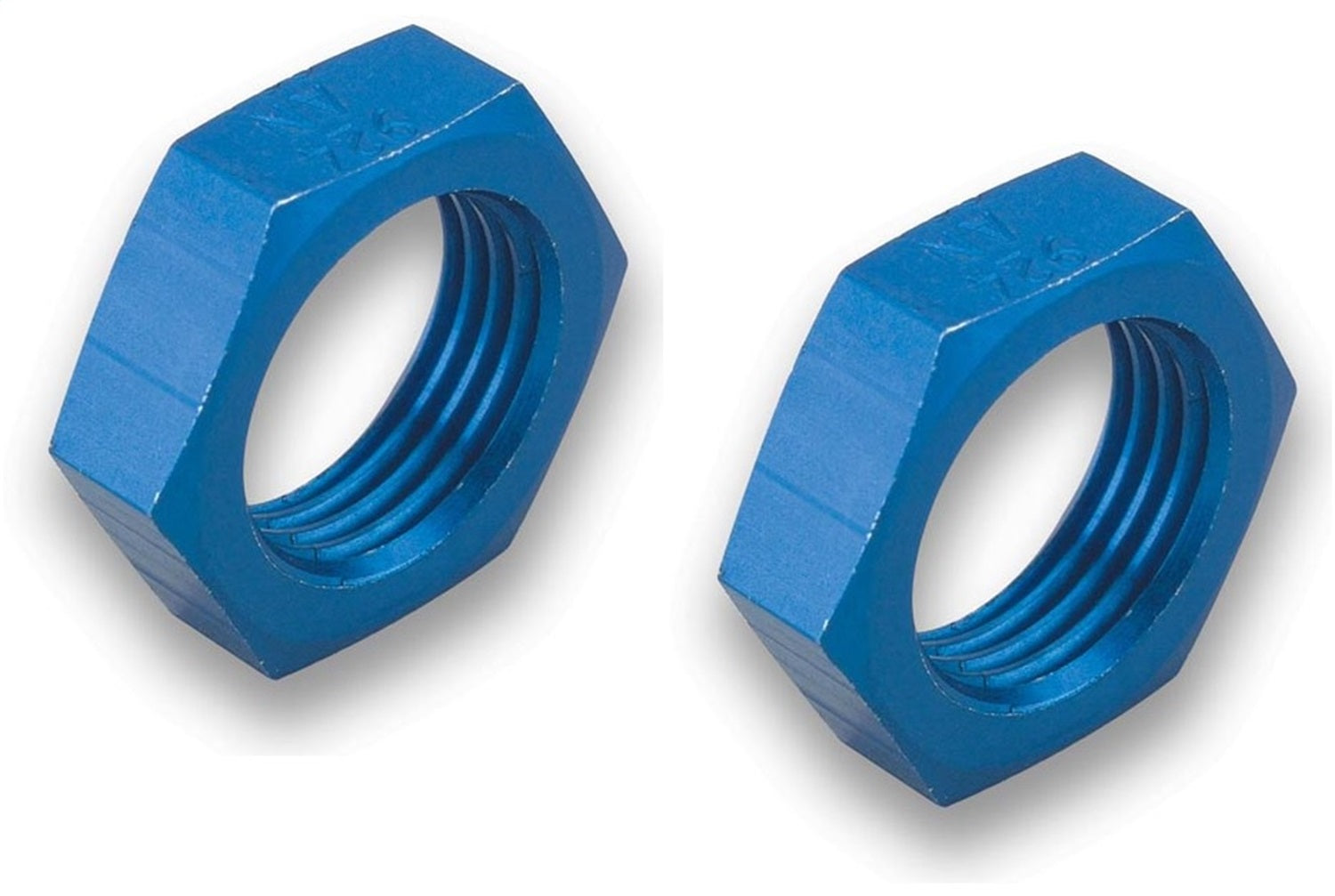 Earl's Performance 592404ERL Aluminum AN Bulkhead Nut; Size: -4AN; Anodized Blue; 2 pc.; Earl's Performance 592404ERL