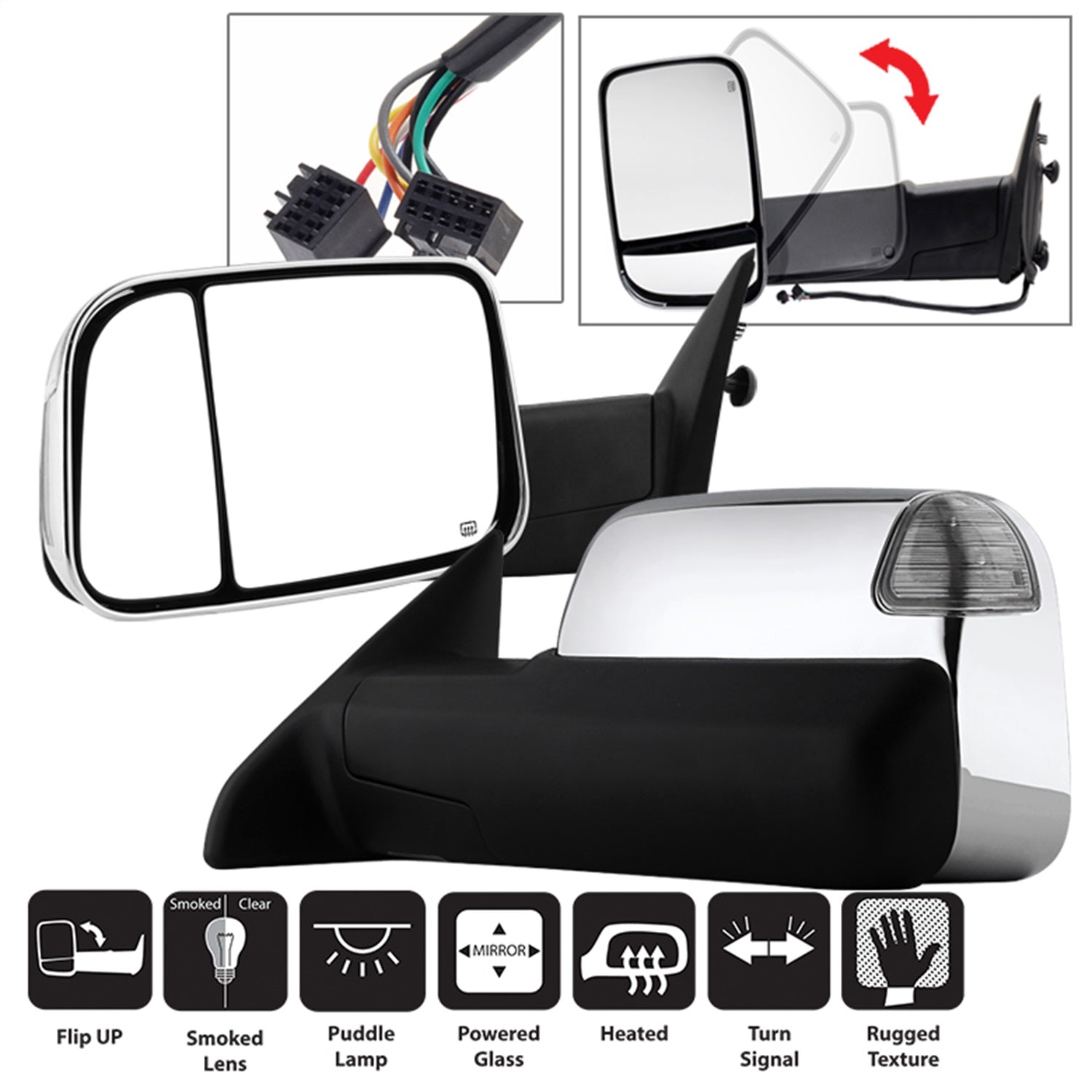 Spyder Auto 9935787 XTune Door Mirror Set Spyder Auto 9935787