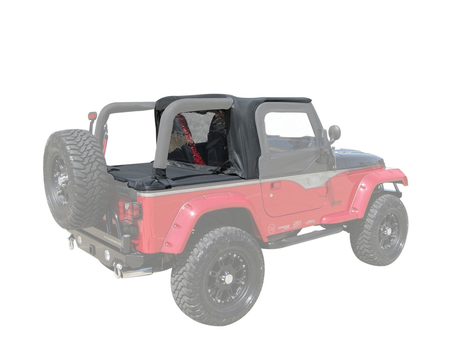 Rampage 994015 Soft Cab Top; Black Denim; For Soft Top Vehicles Only; Incl. Tonneau Cover; Rampage 994015