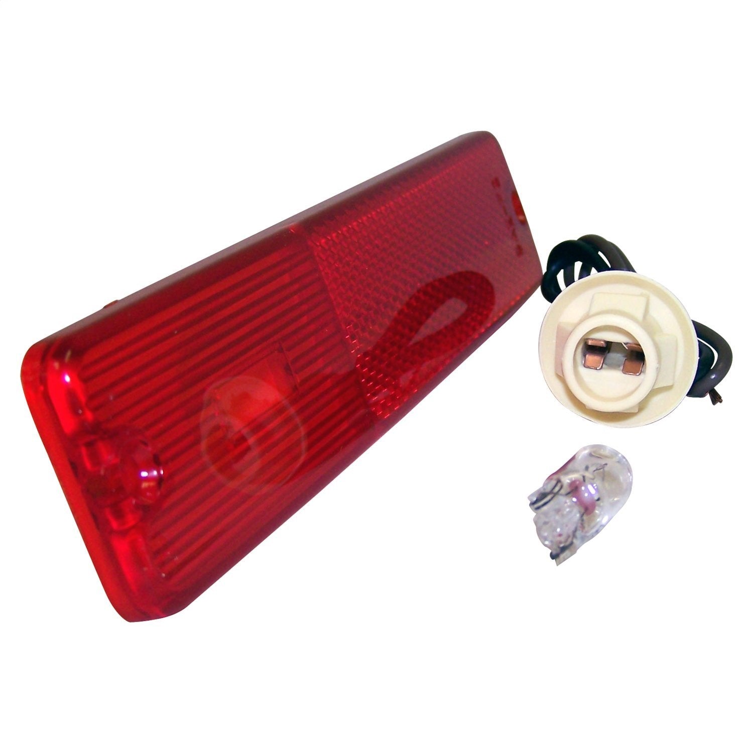 Crown Automotive Jeep Replacement 994021K Side Marker Kit; Front; Red Lens; Incl. 1 Light w/Bulb/Wiring; Crown Automotive Jeep Replacement 994021K