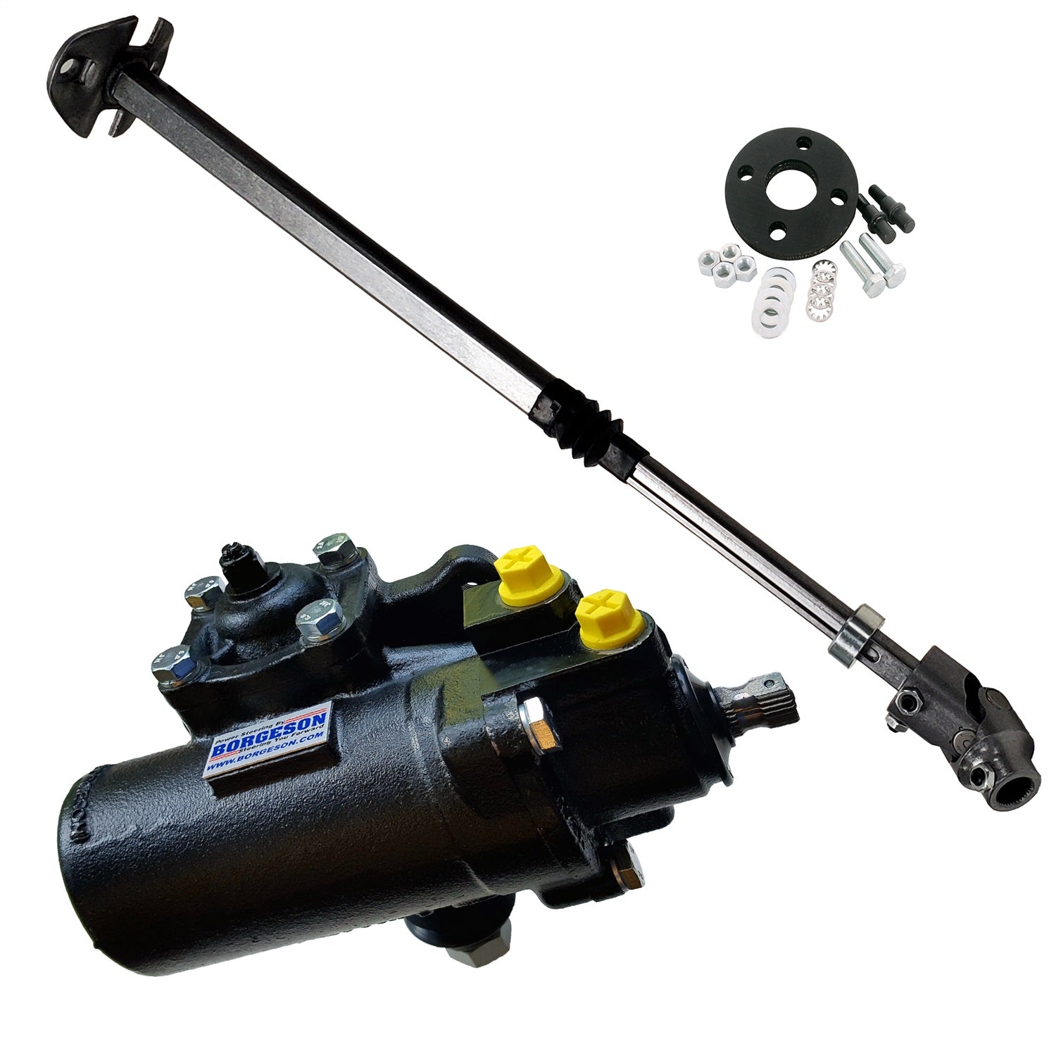 Borgeson 999068 Power steering gear upgrade kit includes steering gear; steering shaft/coupler Borgeson 999068