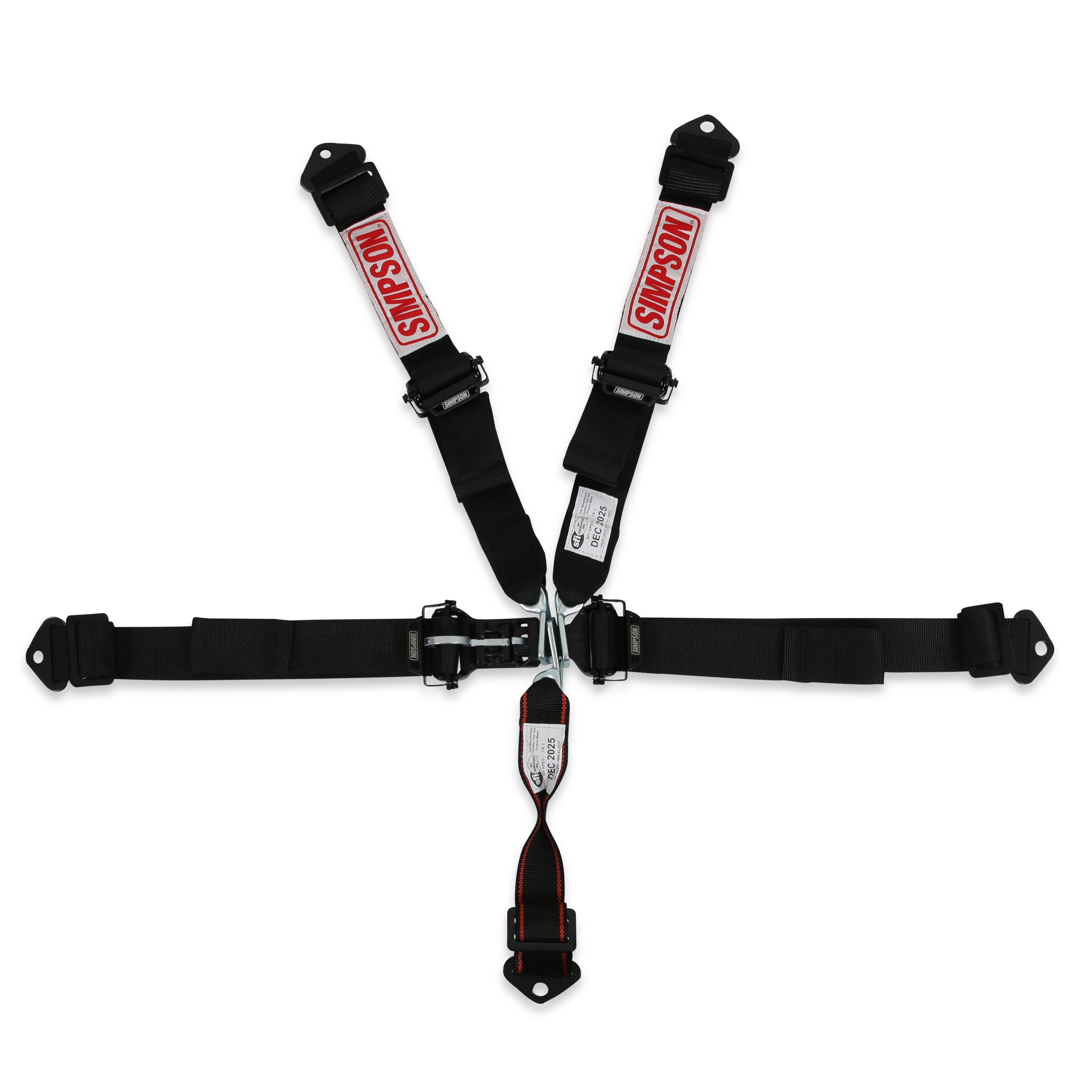 Simpson Safety 12LD5WB Simpson Latch & Link SFI Harness 2" Double Pull down SFI 16.1 Simpson Safety 12LD5WB