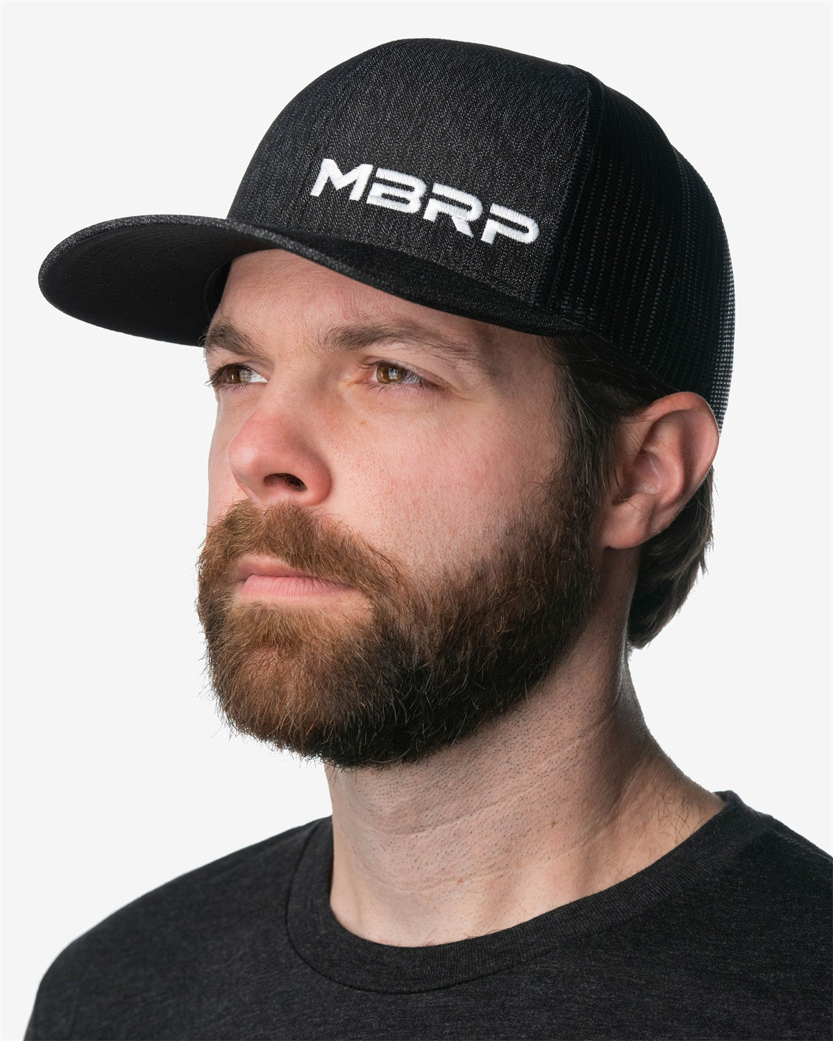 MBRP Exhaust A7028 Cap; Snapback; MBRP Dark Grey White Stitch Logo; MBRP Exhaust A7028