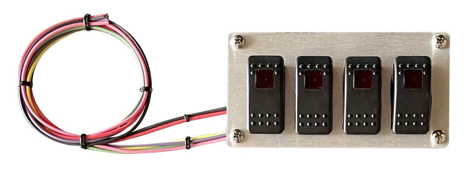 American Autowire 510919 Rocker Switch Panel 4 Switches American Autowire 510919