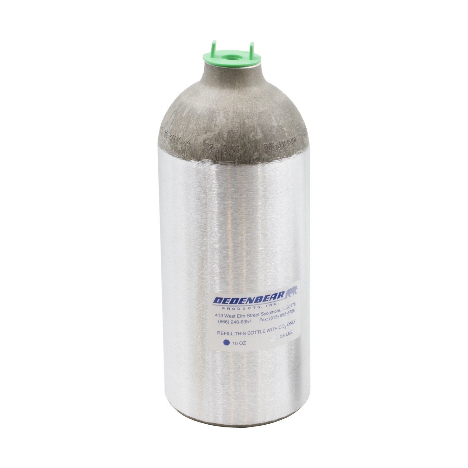 Dedenbear AB25 CO2 BOTTLE ONLY (NO VALVE); DOT/NHRA APPROVED; 2.5 POUND CAPACITY Dedenbear AB25