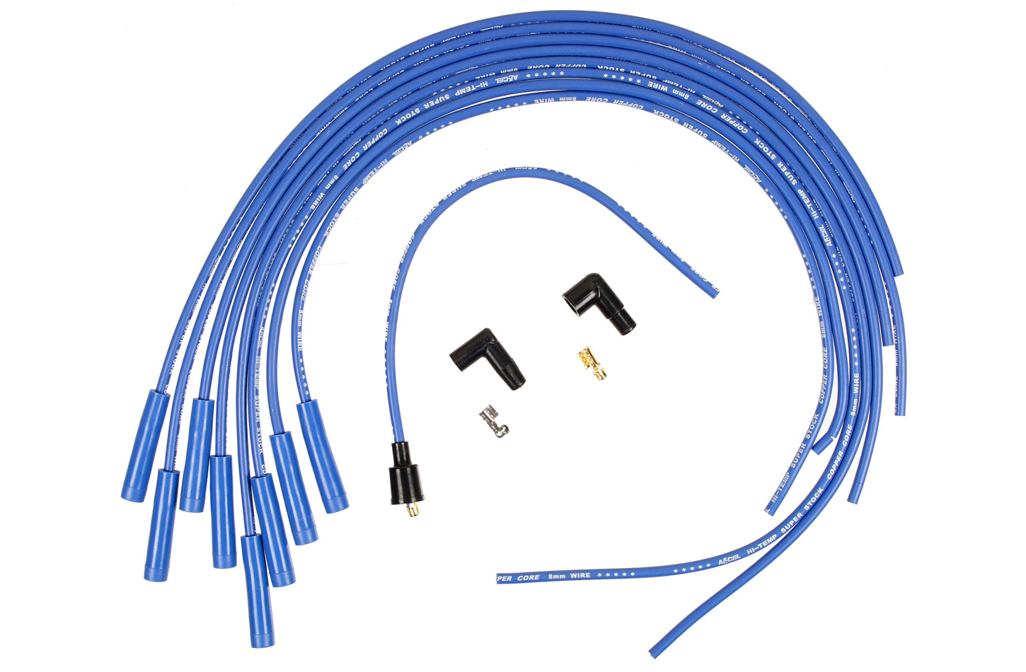 ACCEL 4038B Wire Set 8mm Straight End Copper ACCEL 4038B