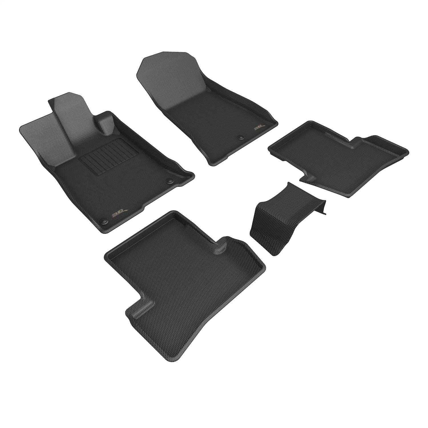 3D MAXpider L1AC01901509 KAGU Floor Mat; Black; 5 pc.; 2 pc. Front Row; 3 pc. 2nd Row; 3D MAXpider L1AC01901509