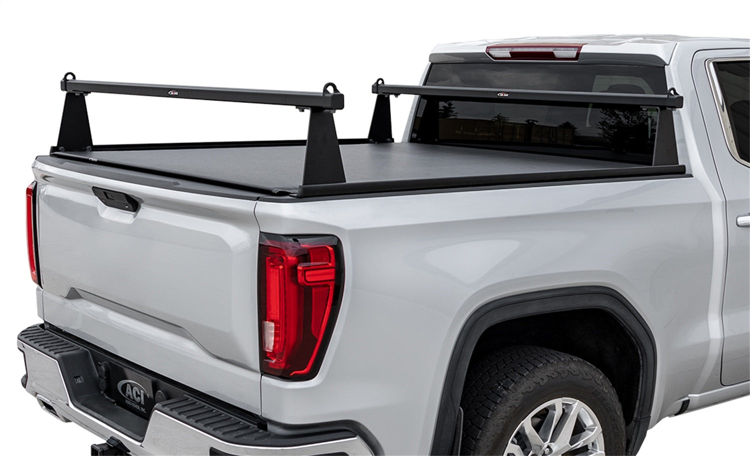 ACI F4080011 ADARAC™ Aluminum M-Series Truck Bed Rack System; Silver Finish; Single Rail; ACI F4080011