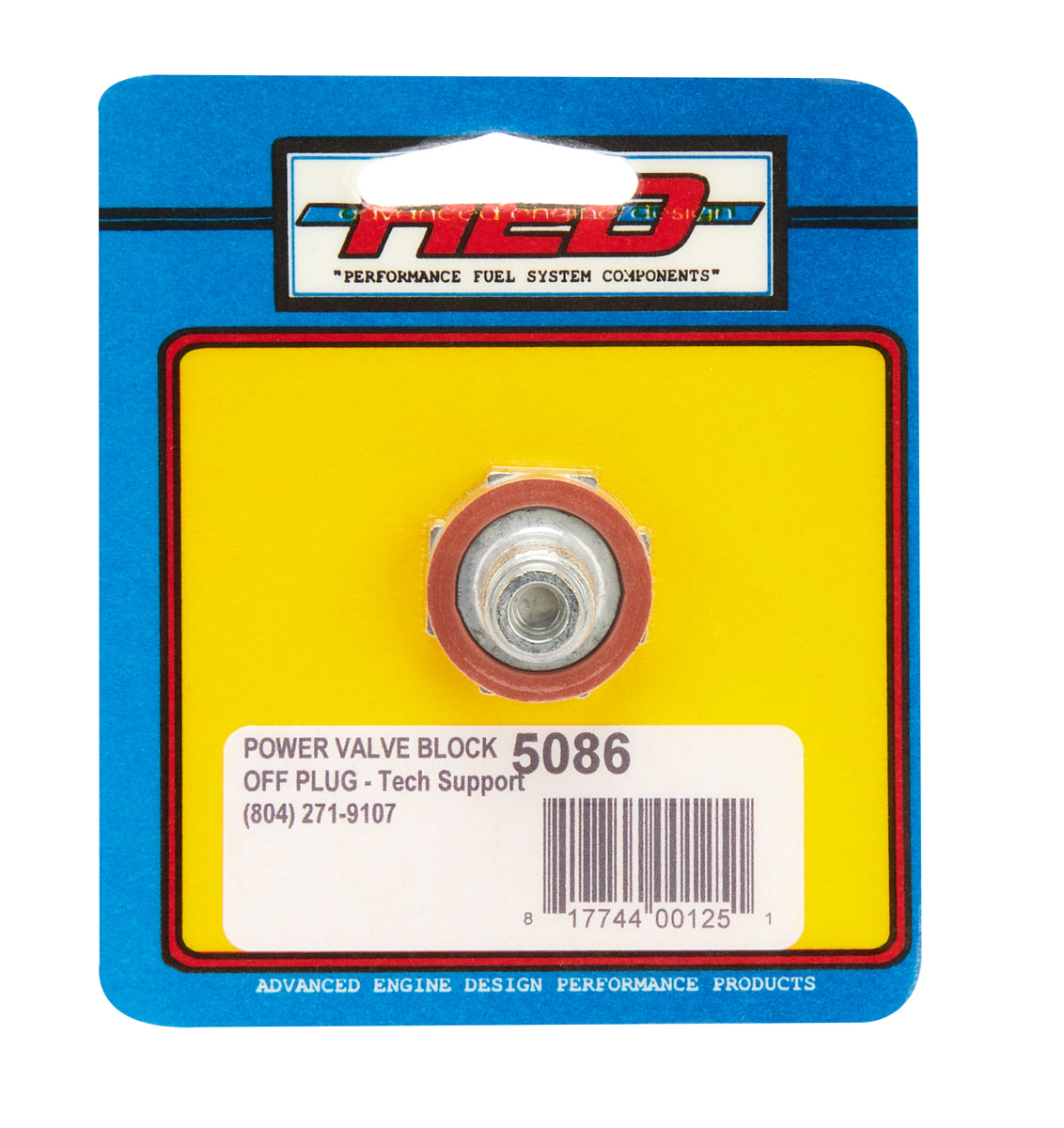 Advanced Engine Design 5086 Power Valve Block-Off Plug Advanced Engine Design 5086