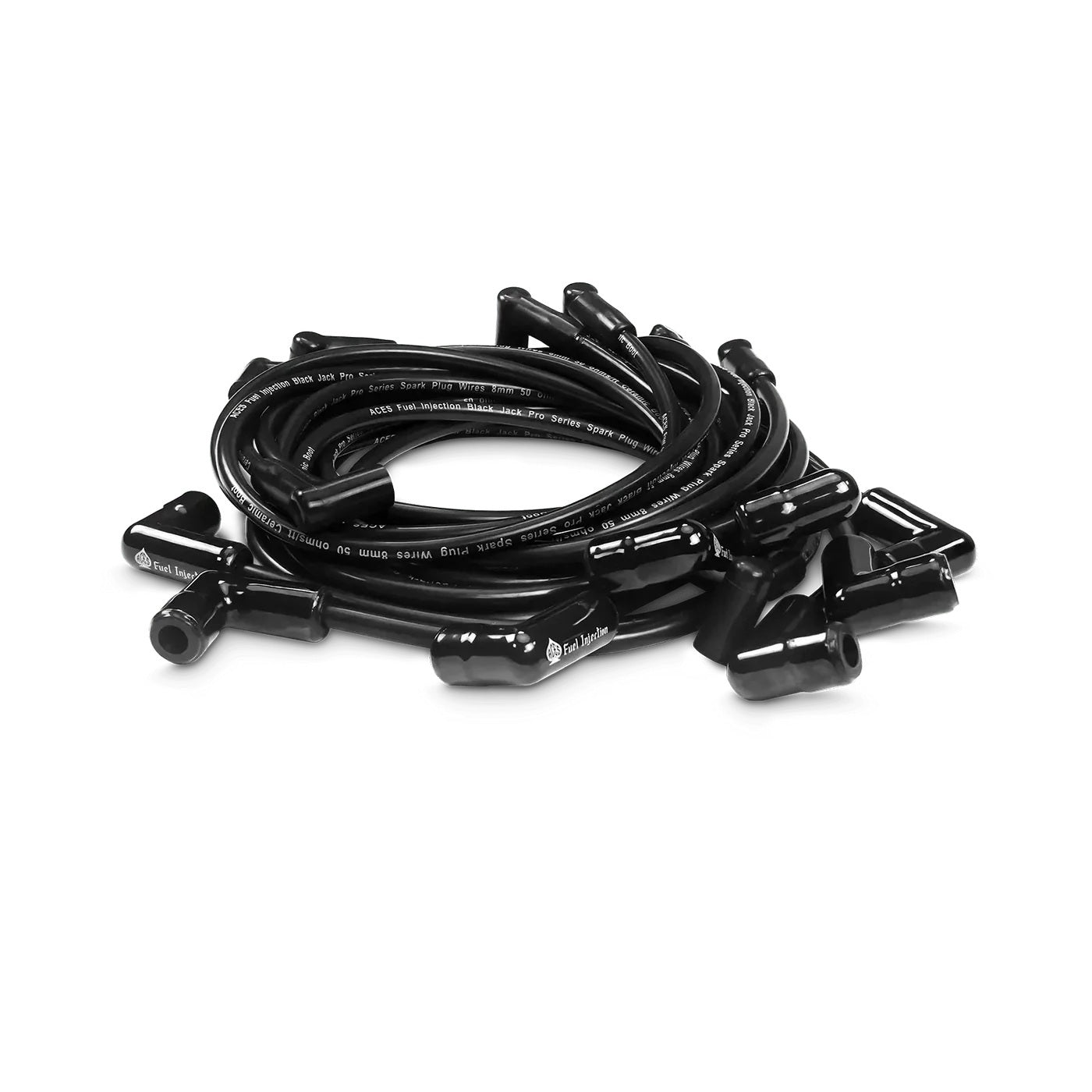 Aces Fuel Injection Inc AW2008 BlackJack Pro Plug Wires 90Deg Ceramic Boots Aces Fuel Injection Inc AW2008