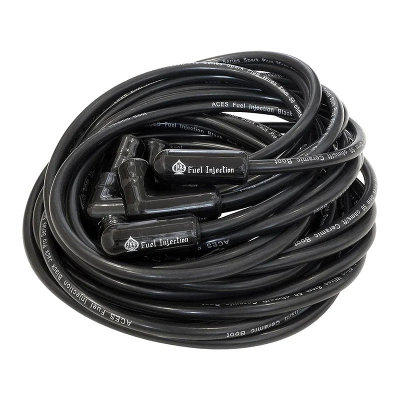 Aces Fuel Injection Inc AW2010 Black Jack Plug Wires 180 Pro Ceramic Boots Aces Fuel Injection Inc AW2010