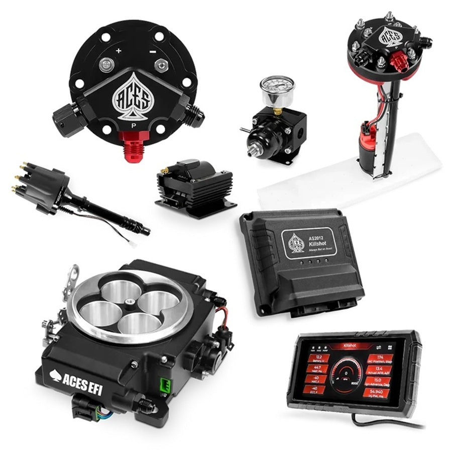 Aces Fuel Injection Inc AY1221 Killshot II 4-bbl EFI System Master Kit Aces Fuel Injection Inc AY1221