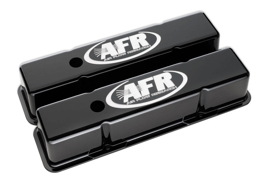 Air FLow Research 6705 SBC Tall Alum Valve Cvr Black w/AFR Logo Air FLow Research 6705