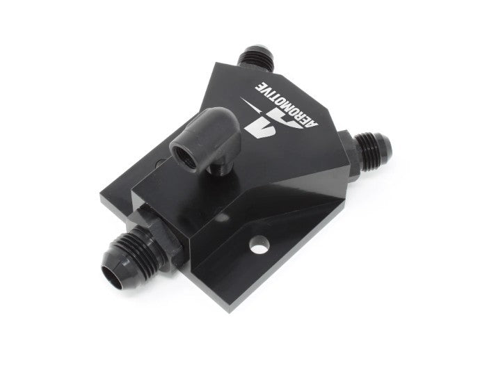 Aeromotive Fuel System 65607 Fitting Kit Y-Block 1x 6an  2x 6an  1/8-NPT Aeromotive Fuel System 65607