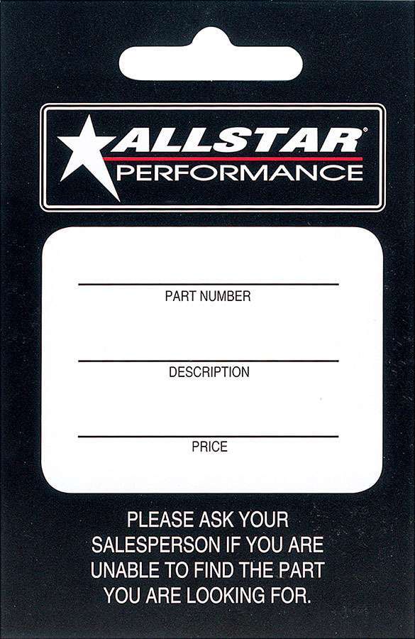 Allstar Performance ALL040 Allstar Hang Tag 100 Pack Allstar Performance ALL040