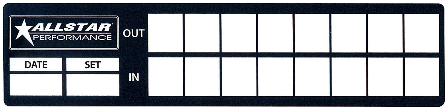 Allstar Performance ALL047 Tire Log Decals 8pk Allstar Performance ALL047