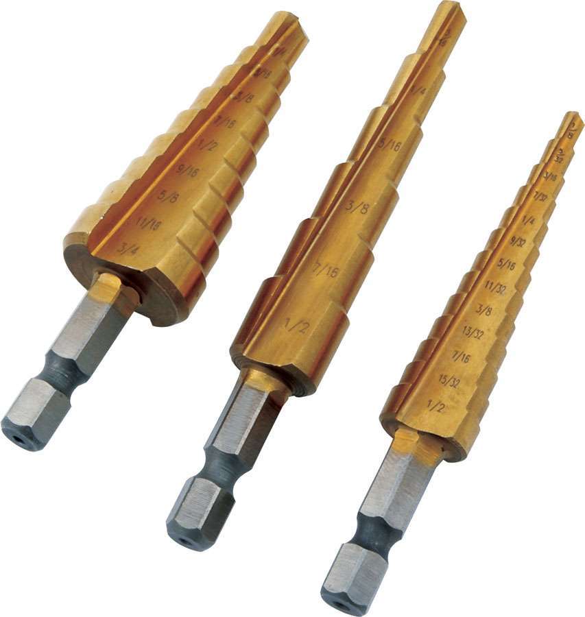 Allstar Performance ALL11040 Step Drill Set 3pc Allstar Performance ALL11040