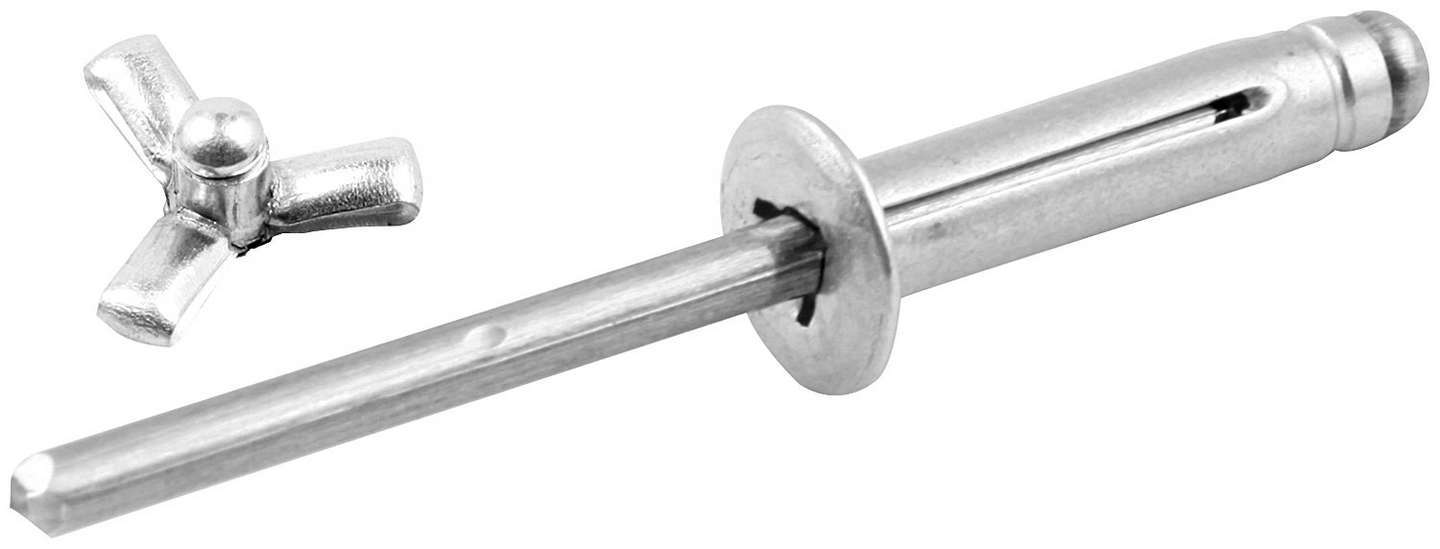 Allstar Performance ALL18184 Sm Hd Rivet 250Pk Silver Flange Type Alum Mandrel Allstar Performance ALL18184