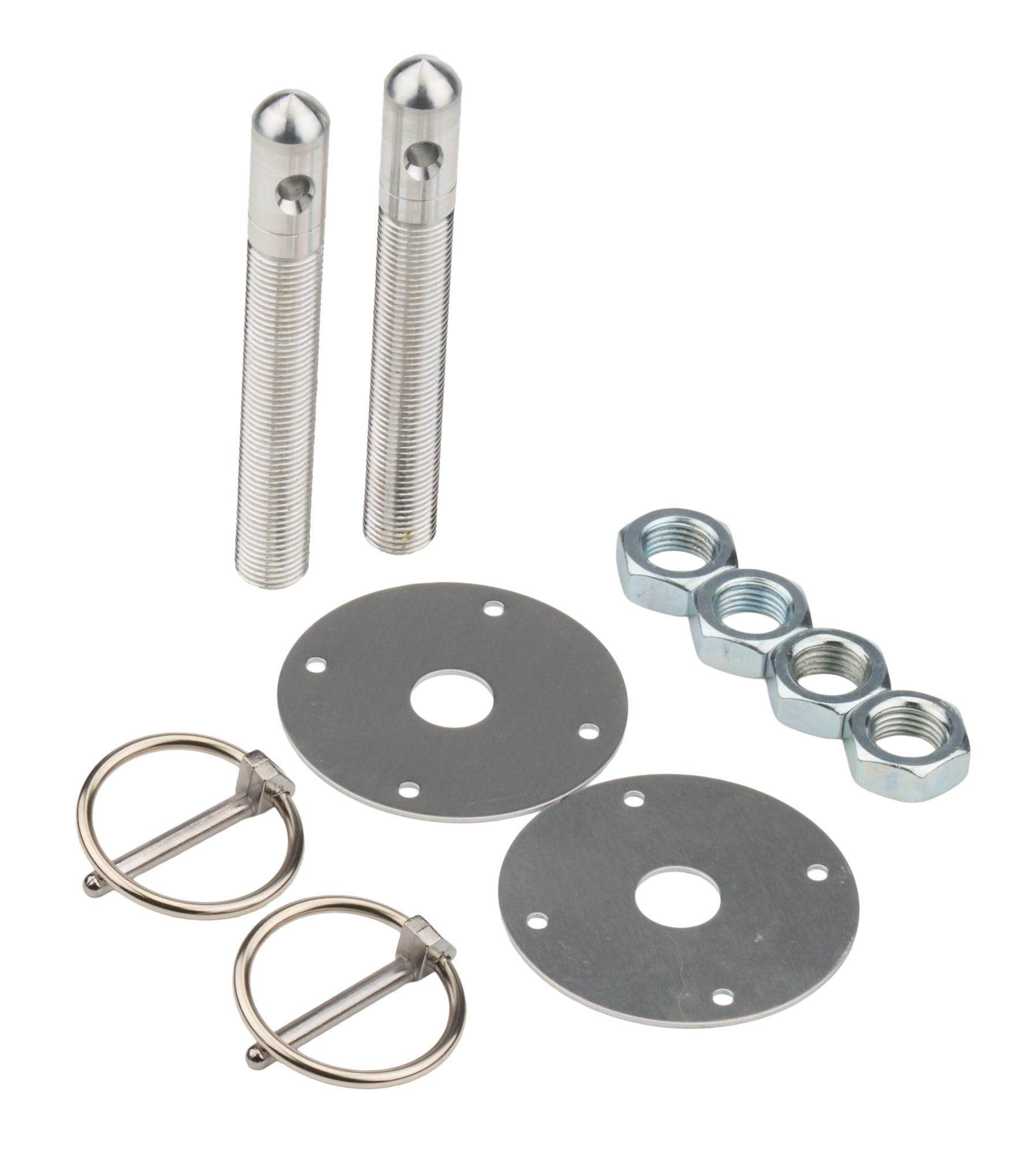 Allstar Performance ALL18496 Alum Hood Pin Kit 1/2in with 3/16in Clips Silver Allstar Performance ALL18496