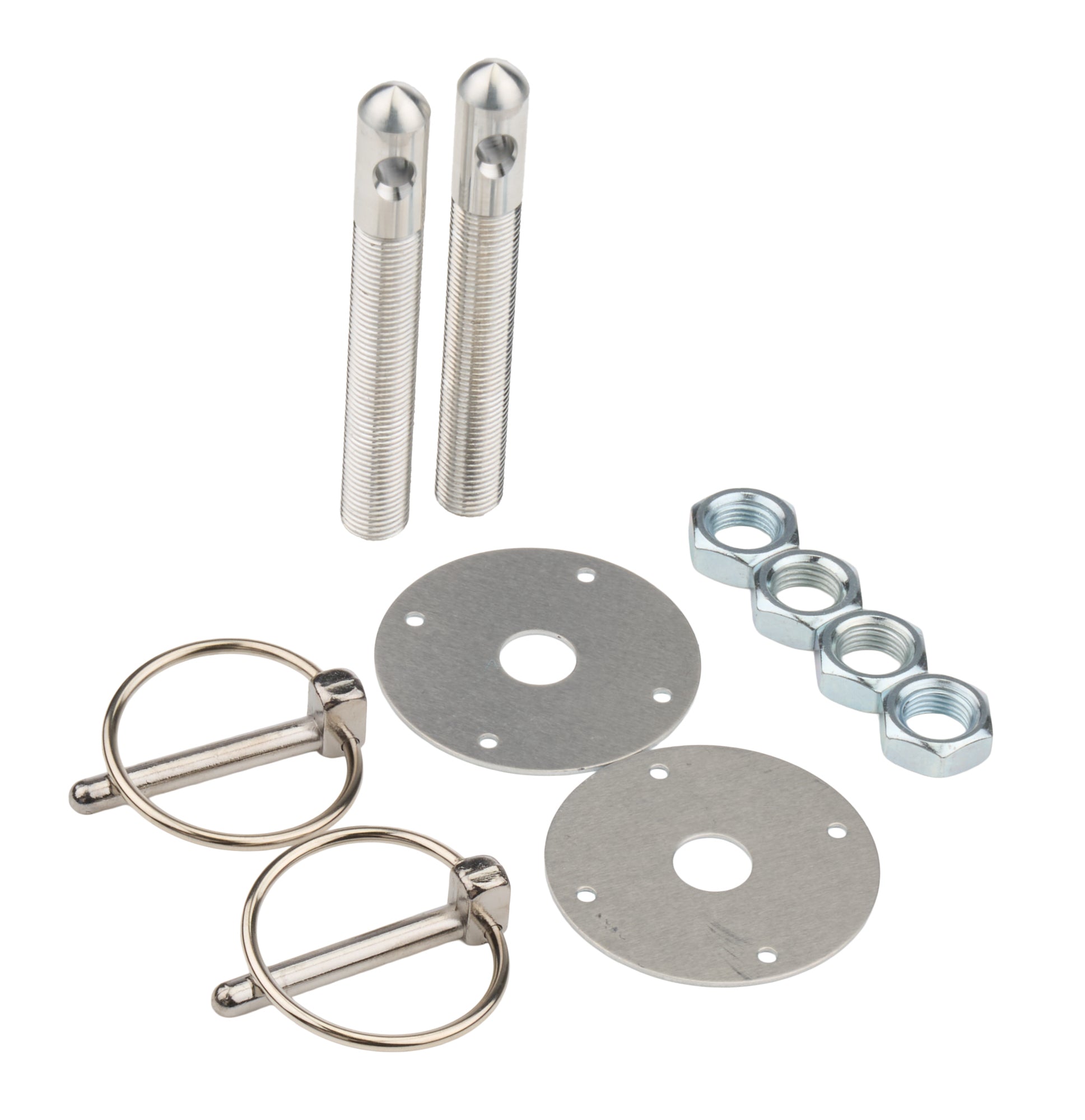 Allstar Performance ALL18500 Alum Hood Pin Kit 1/2in with 1/4in Clips Silver Allstar Performance ALL18500