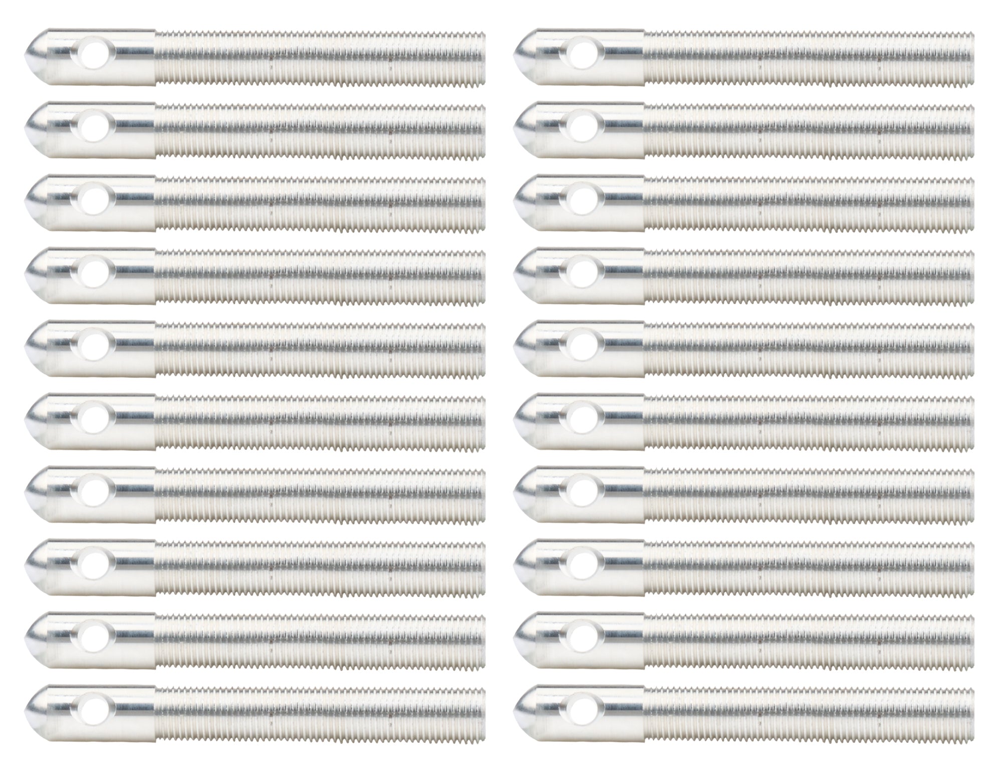 Allstar Performance ALL18507-20 Alum Hood Pins 1/2in 1/4in Holes Silver 20pk Allstar Performance ALL18507-20