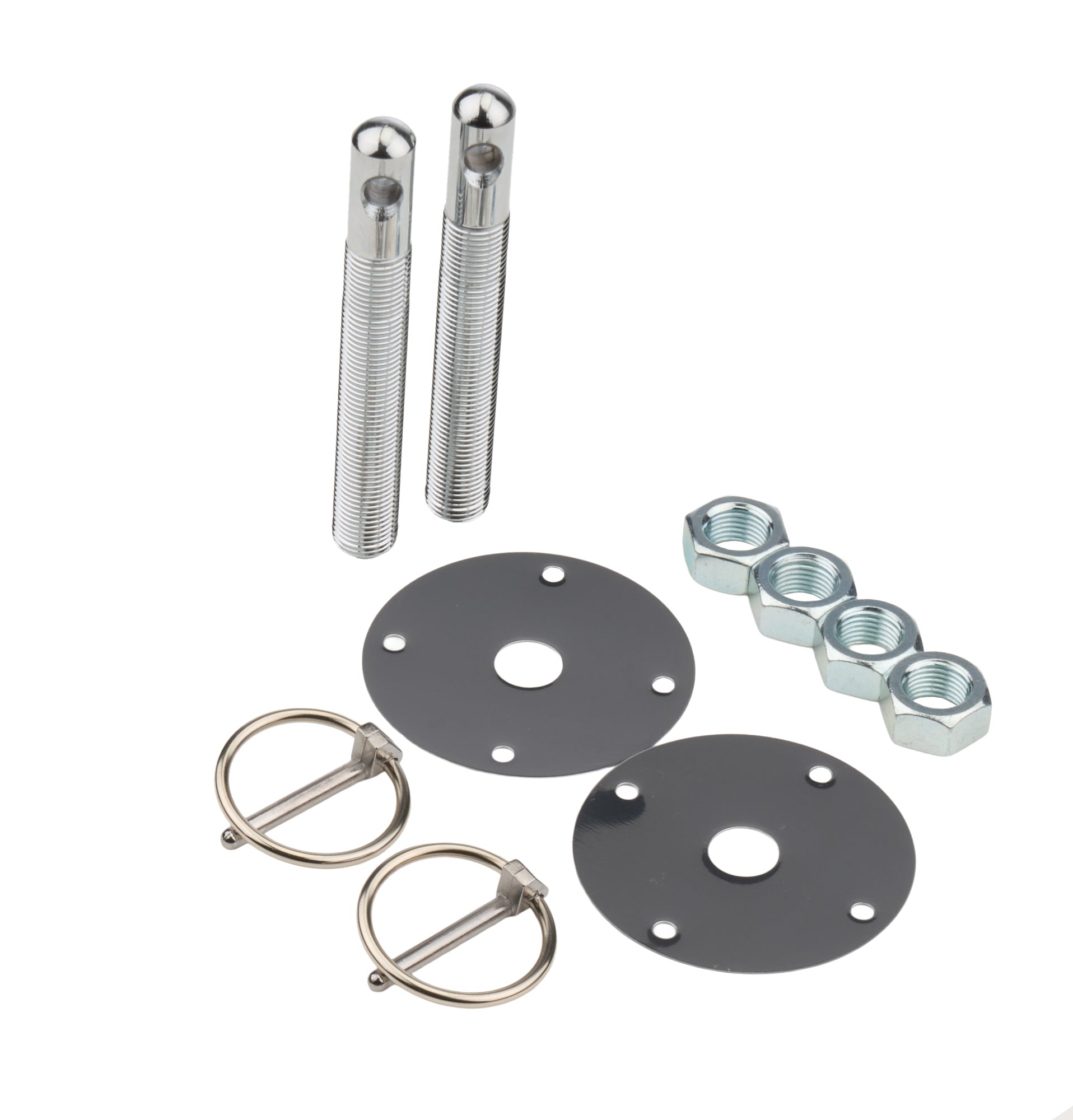 Allstar Performance ALL18513 Steel Hood Pin Kit w/ 1/4in Flip-Over Clips Allstar Performance ALL18513