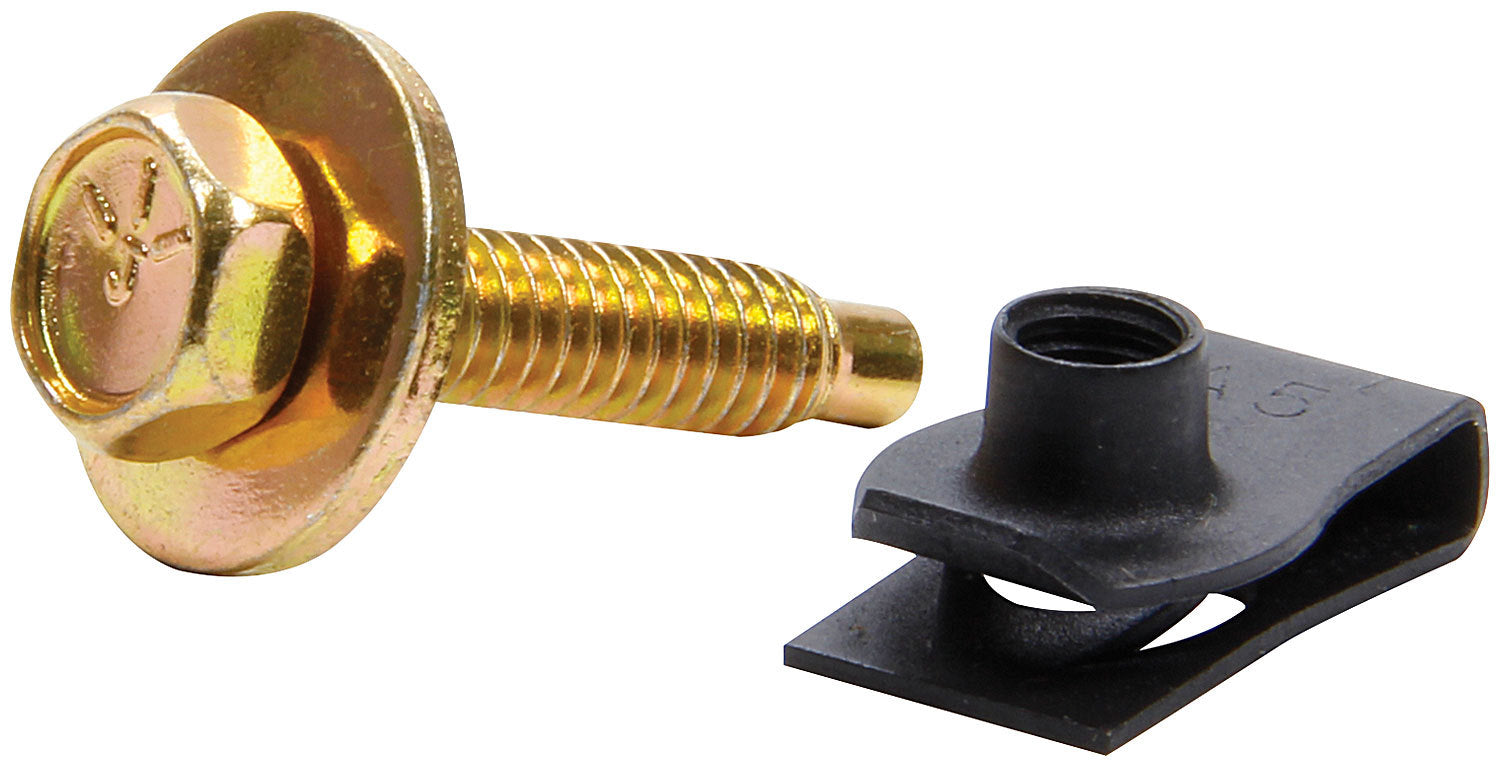 Allstar Performance ALL18559-50 Body Bolt Kit w/ Clips 50pk Gold Allstar Performance ALL18559-50