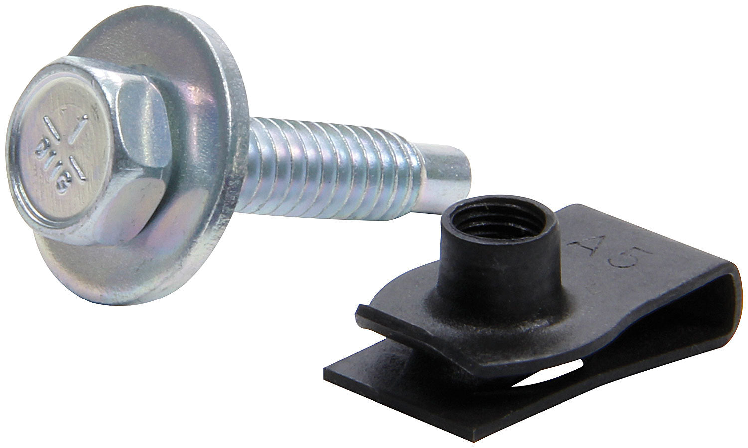 Allstar Performance ALL18656-50 Body Bolt Kit w/ Clips 50pk Silver Allstar Performance ALL18656-50