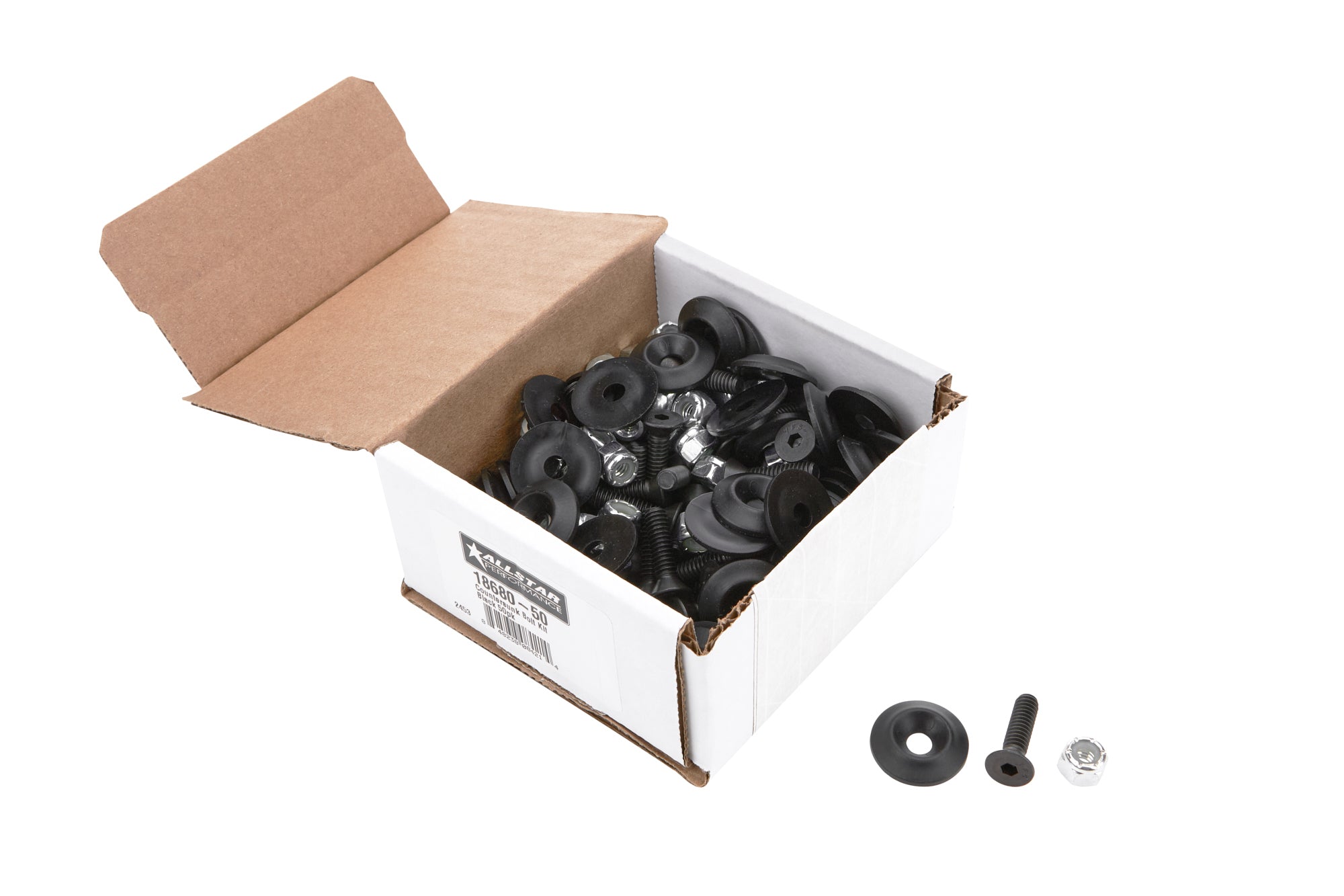 Allstar Performance ALL18680-50 Countersunk Bolt Kit Black 50pk Allstar Performance ALL18680-50