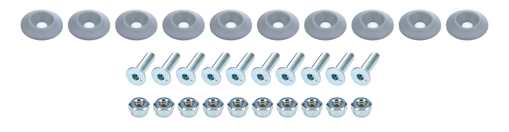 Allstar Performance ALL18685 Countersunk Bolt Kit Silver 10pk Allstar Performance ALL18685