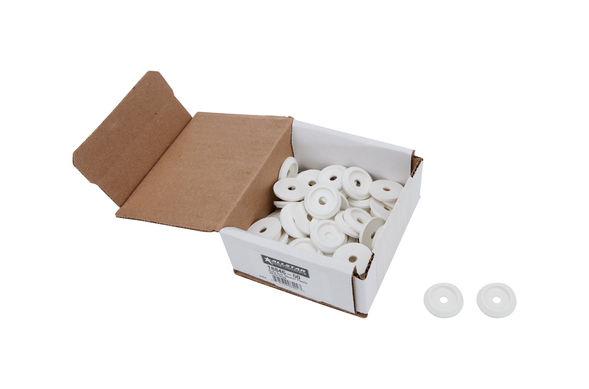 Allstar Performance ALL18846-50 Body Bolt Washer Plastic White 50pk Allstar Performance ALL18846-50