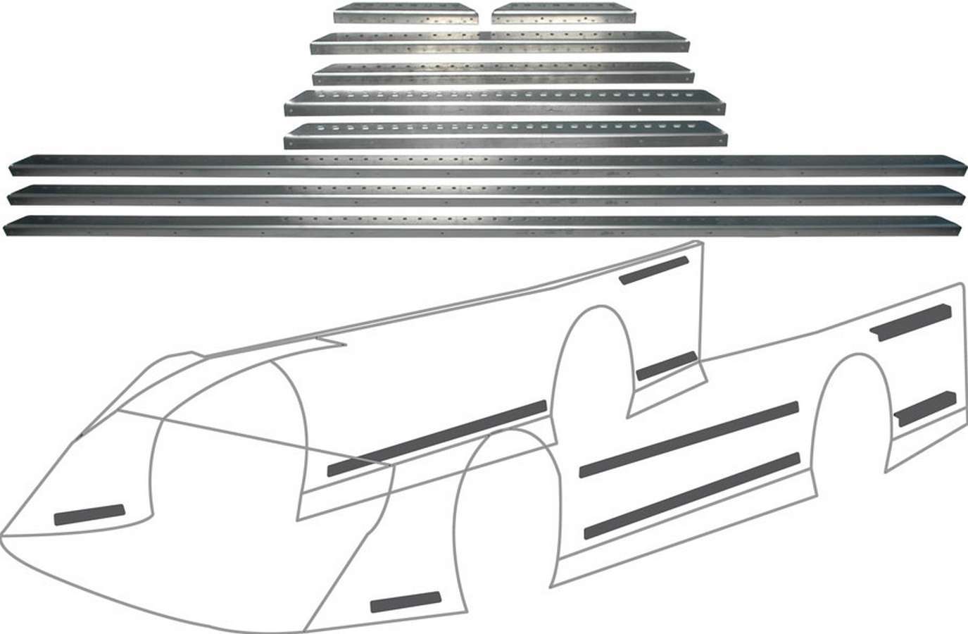 Allstar Performance ALL23105 LM Alum Body Brace Kit Allstar Performance ALL23105