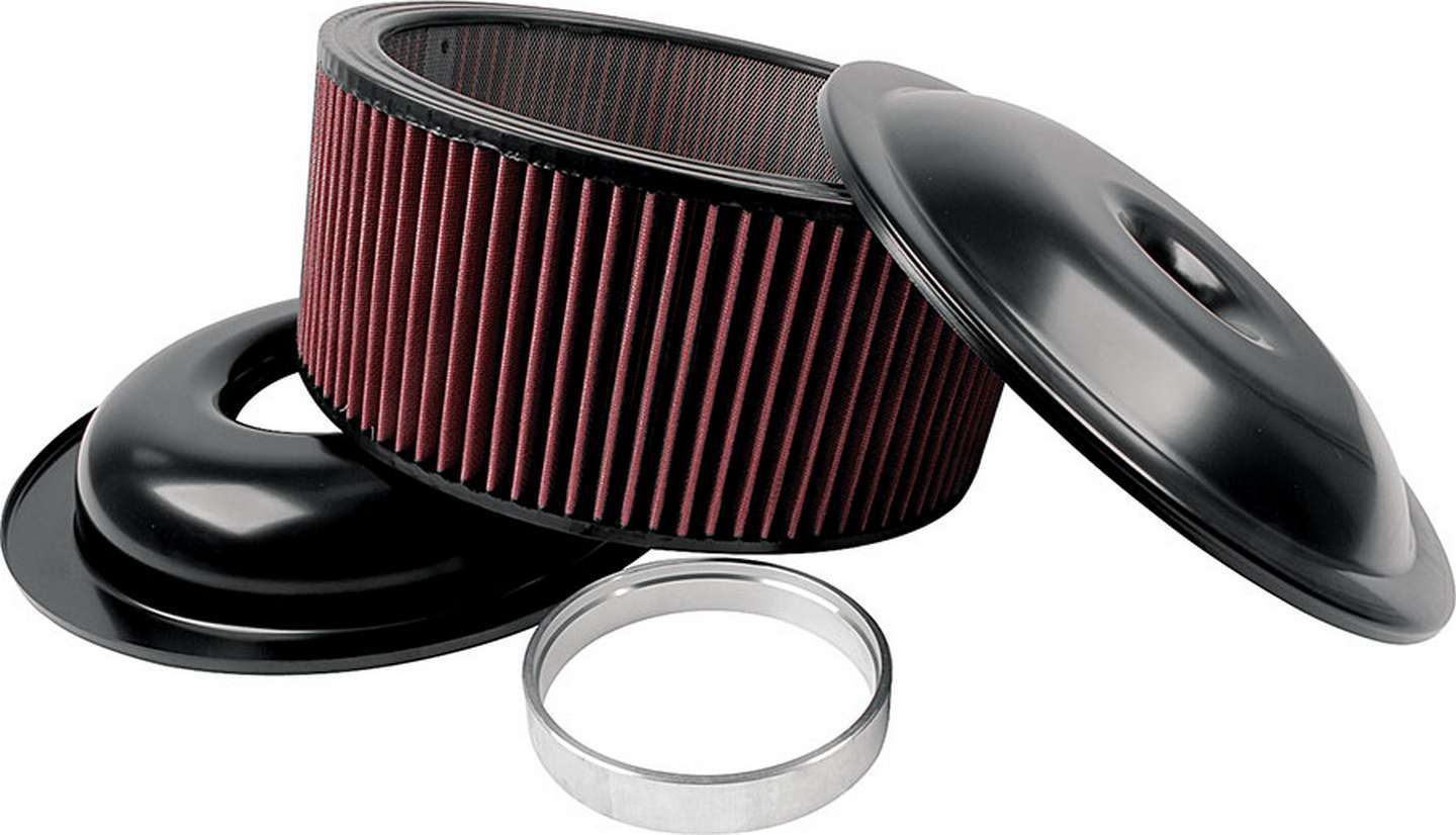 Allstar Performance ALL25927 LW 14in A/C Kit Black 6in Washable Element Allstar Performance ALL25927