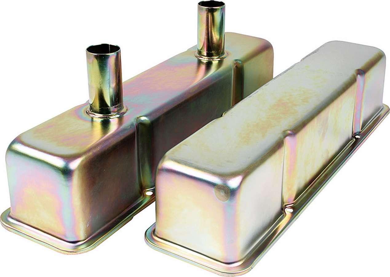 Allstar Performance ALL26145 Valve Covers SBC Steel Zinc w/Tubes Allstar Performance ALL26145