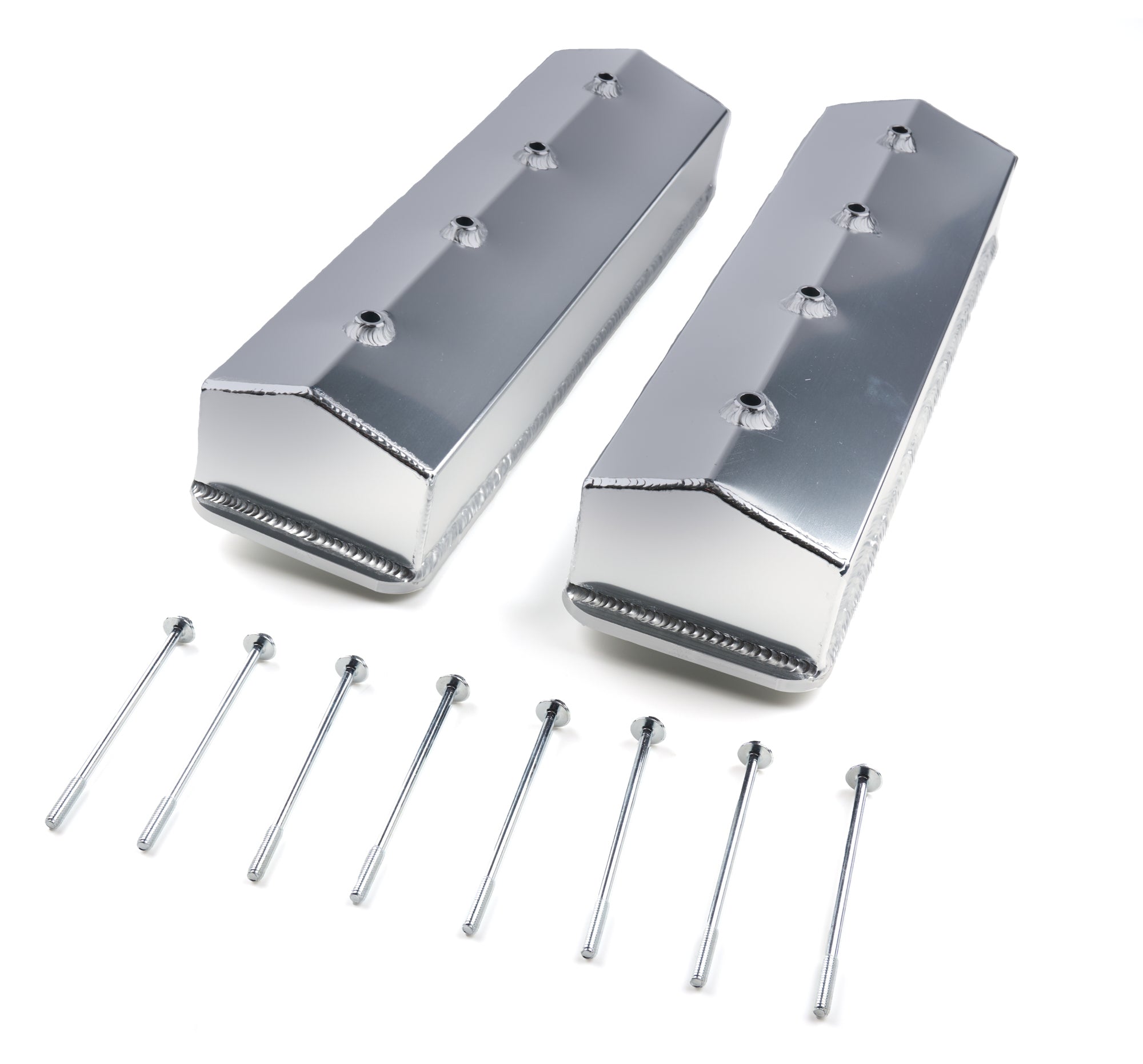 Allstar Performance ALL26172 Valve Covers SBC Fab Alum Centerbolt Allstar Performance ALL26172